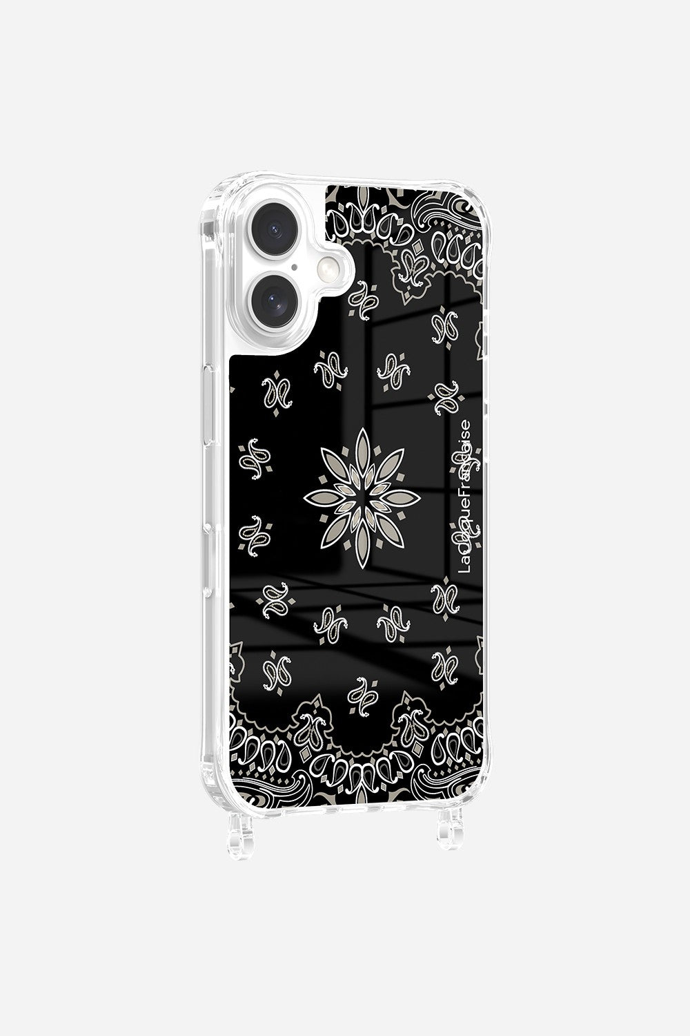 Black Bandana Printed Rings Case