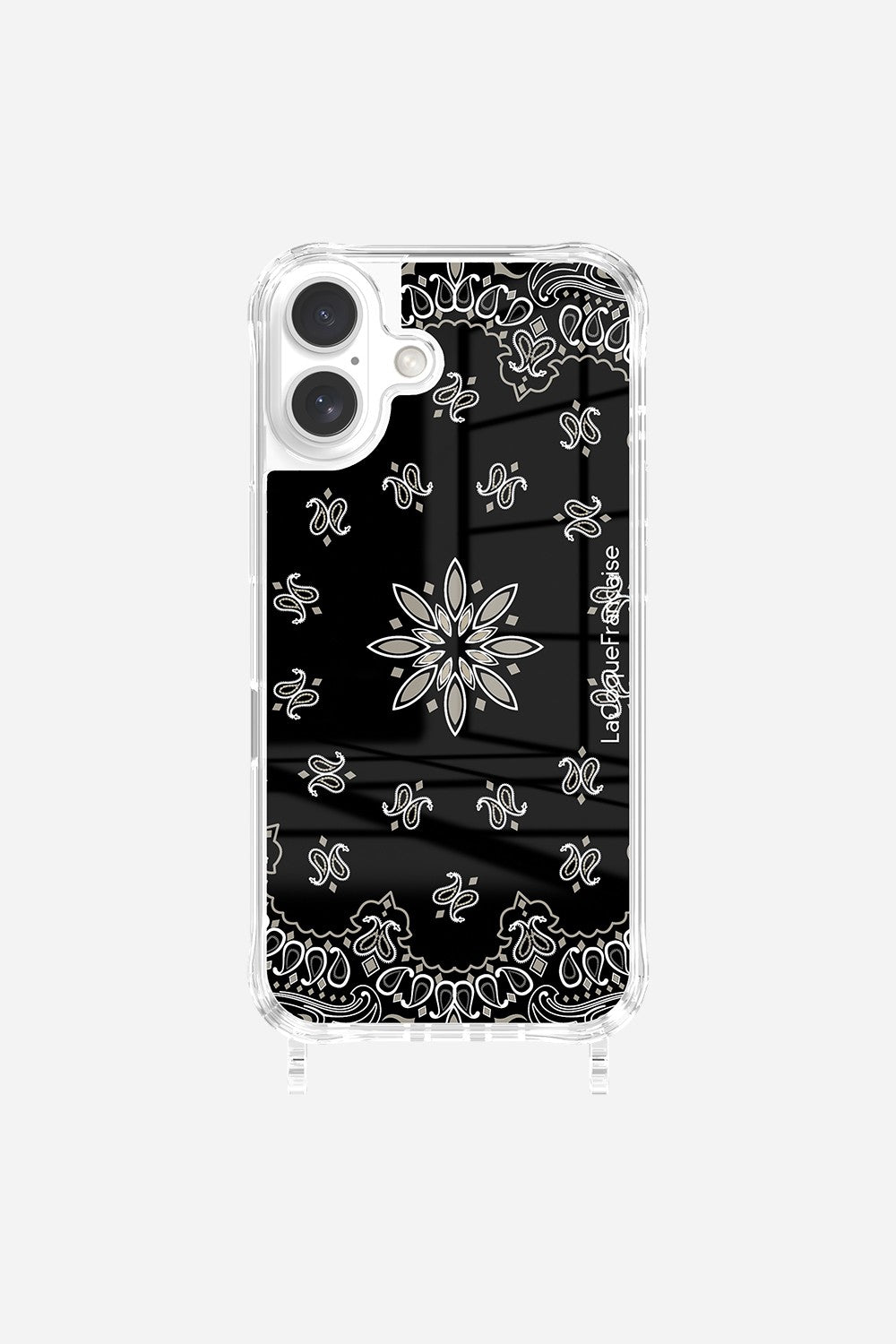 Coque Anneaux Imprimee Bandana Noir
