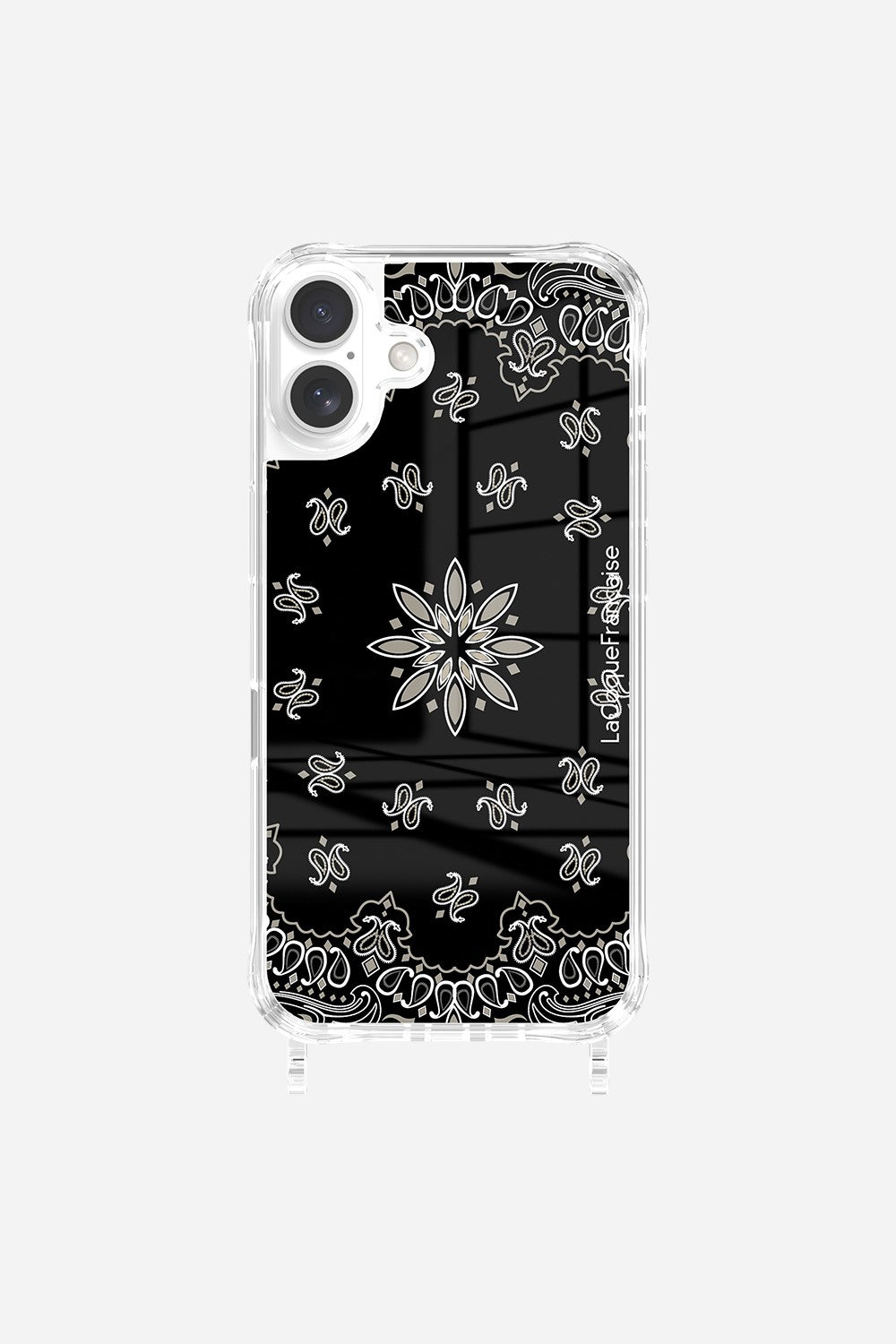 Coque Anneaux Imprimee Bandana Noir