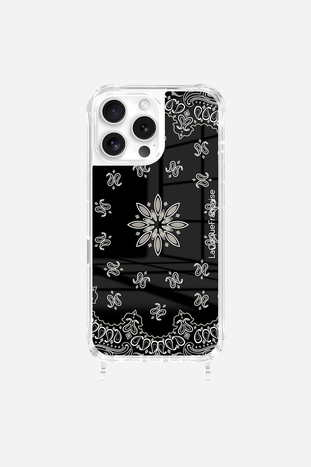 Coque Anneaux Imprimee Bandana Noir
