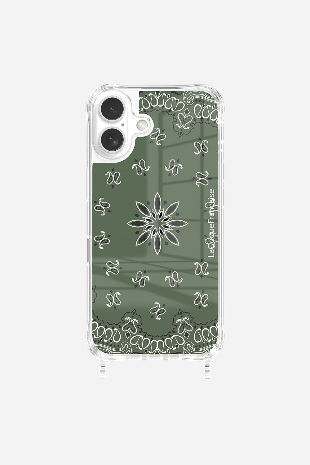 Coque Anneaux Imprimee Bandana Kaki