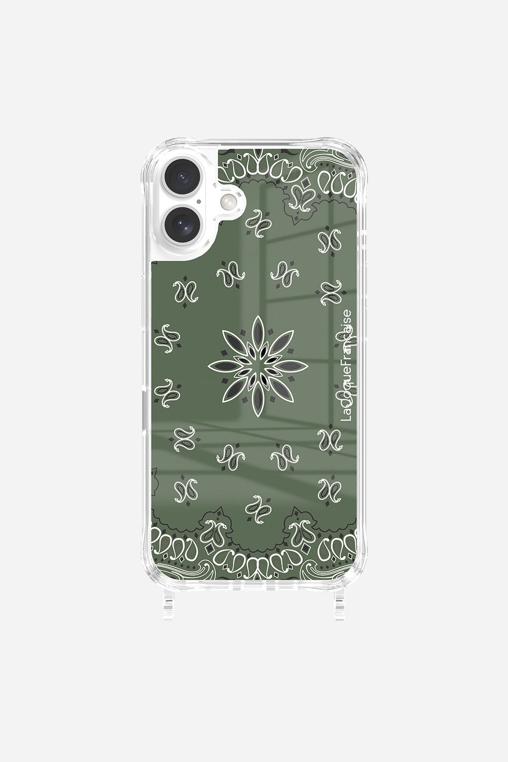 Coque Anneaux Imprimee Bandana Kaki