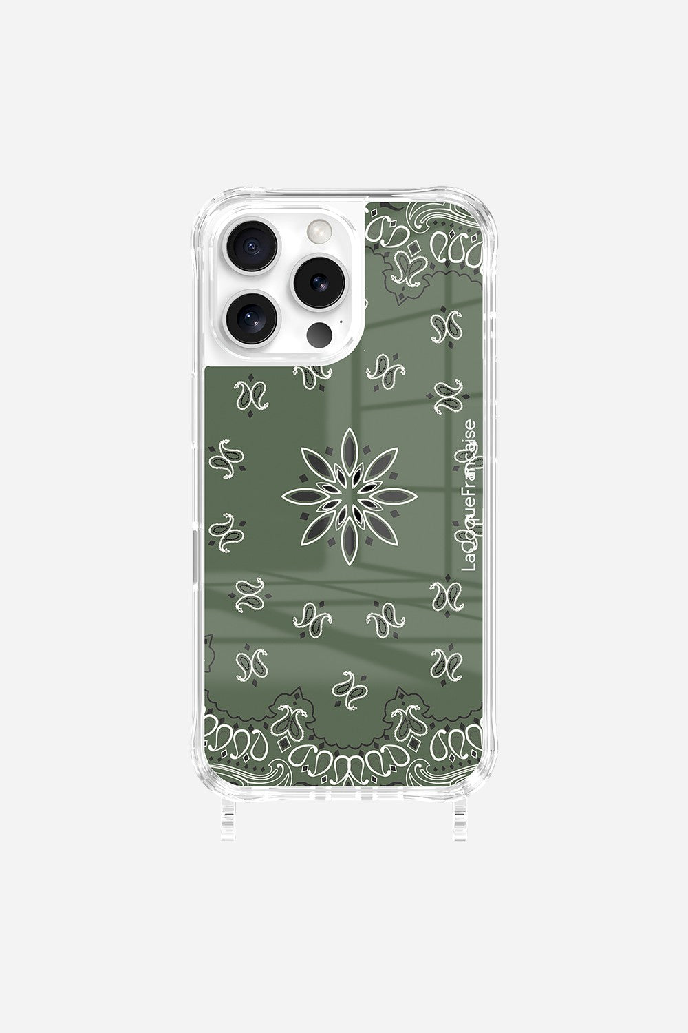 Coque Anneaux Imprimee Bandana Kaki