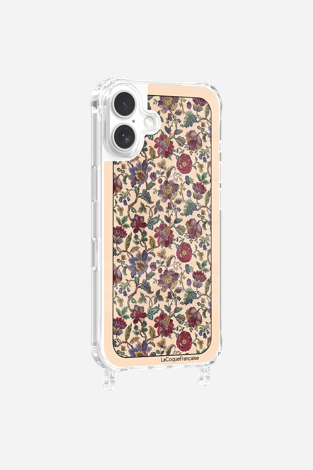 Printed Ring Case Scarf Red Flowers