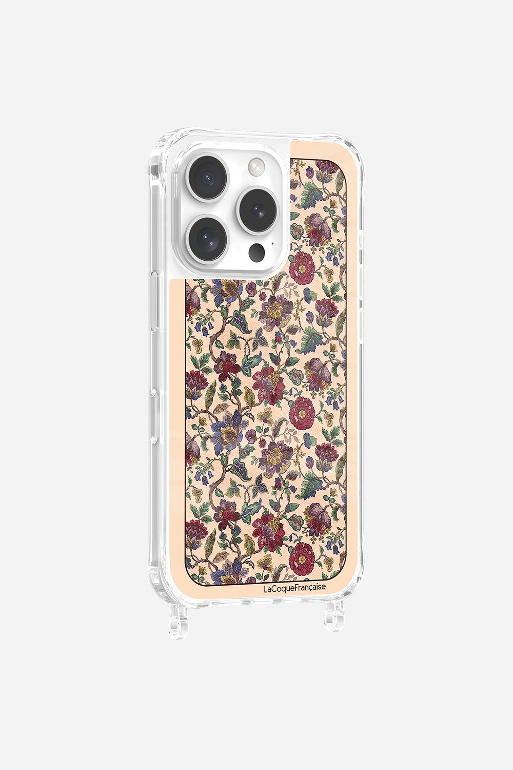 Coque Anneaux Imprimee Foulard Fleurs Rouges - 3