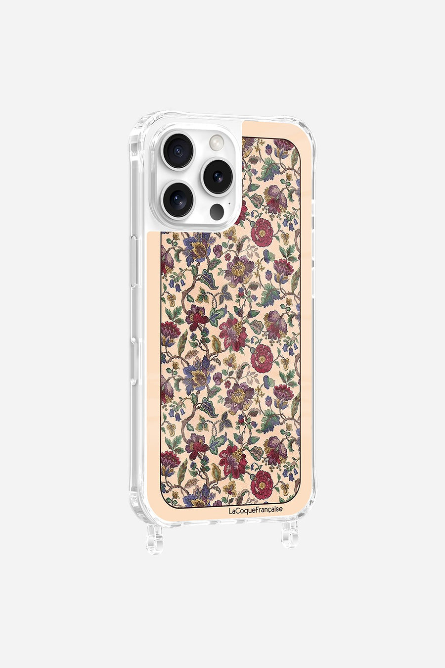 Coque Anneaux Imprimee Foulard Fleurs Rouges - 4