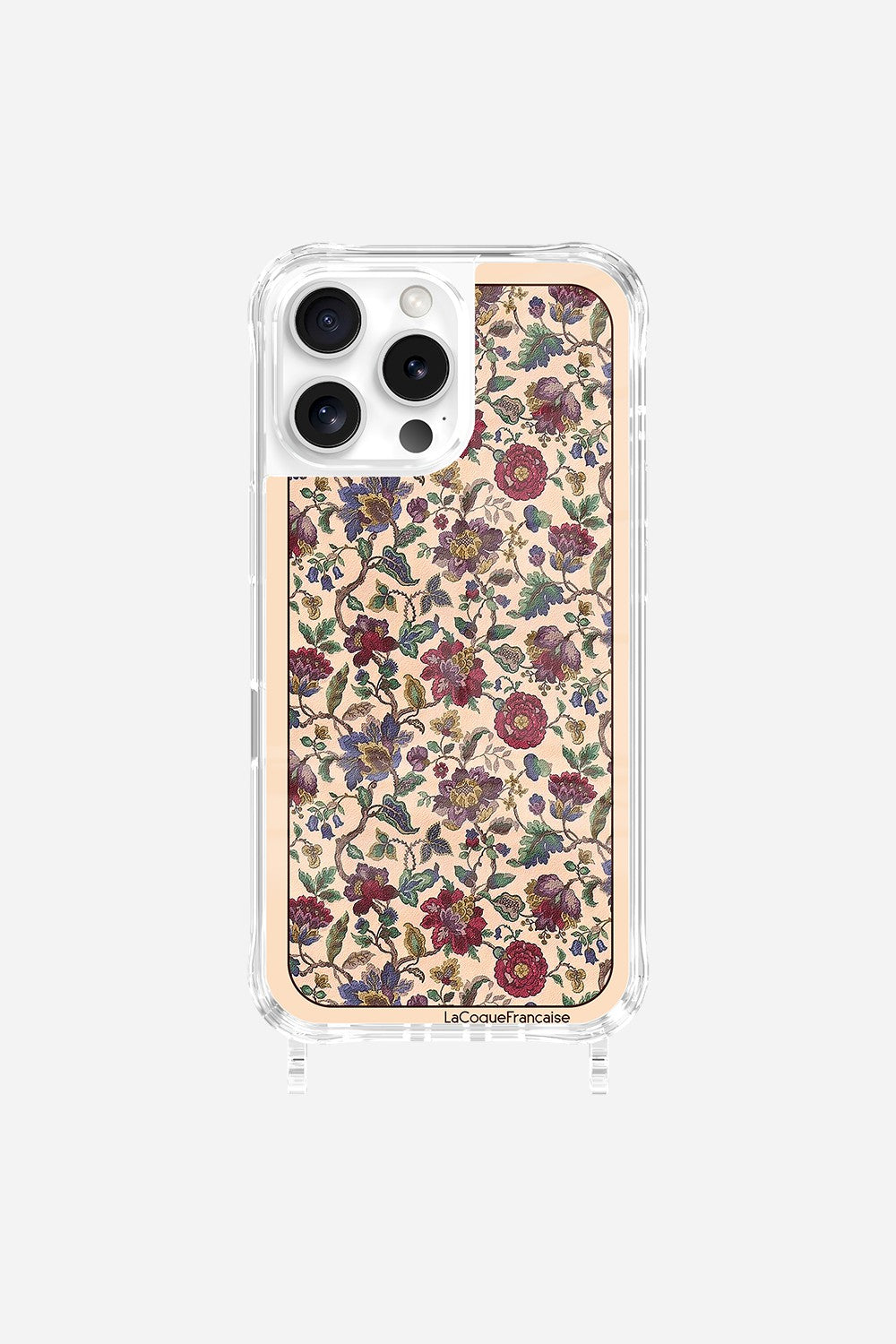Coque Anneaux Imprimee Foulard Fleurs Rouges - 34