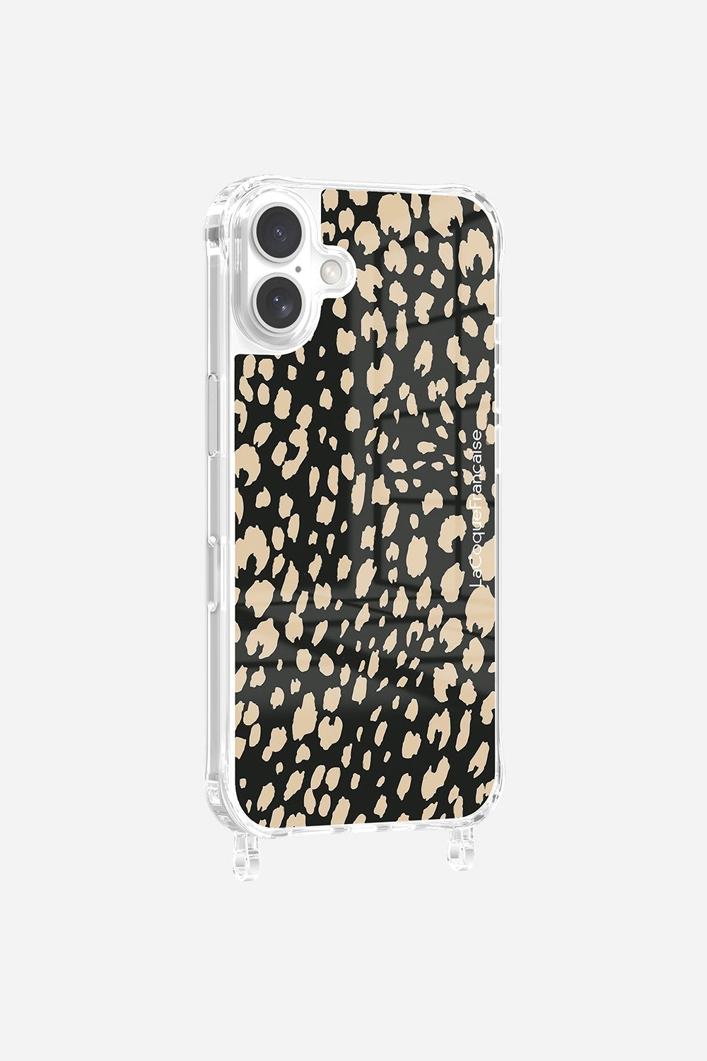 Black and Beige Leopard Print Ring Case
