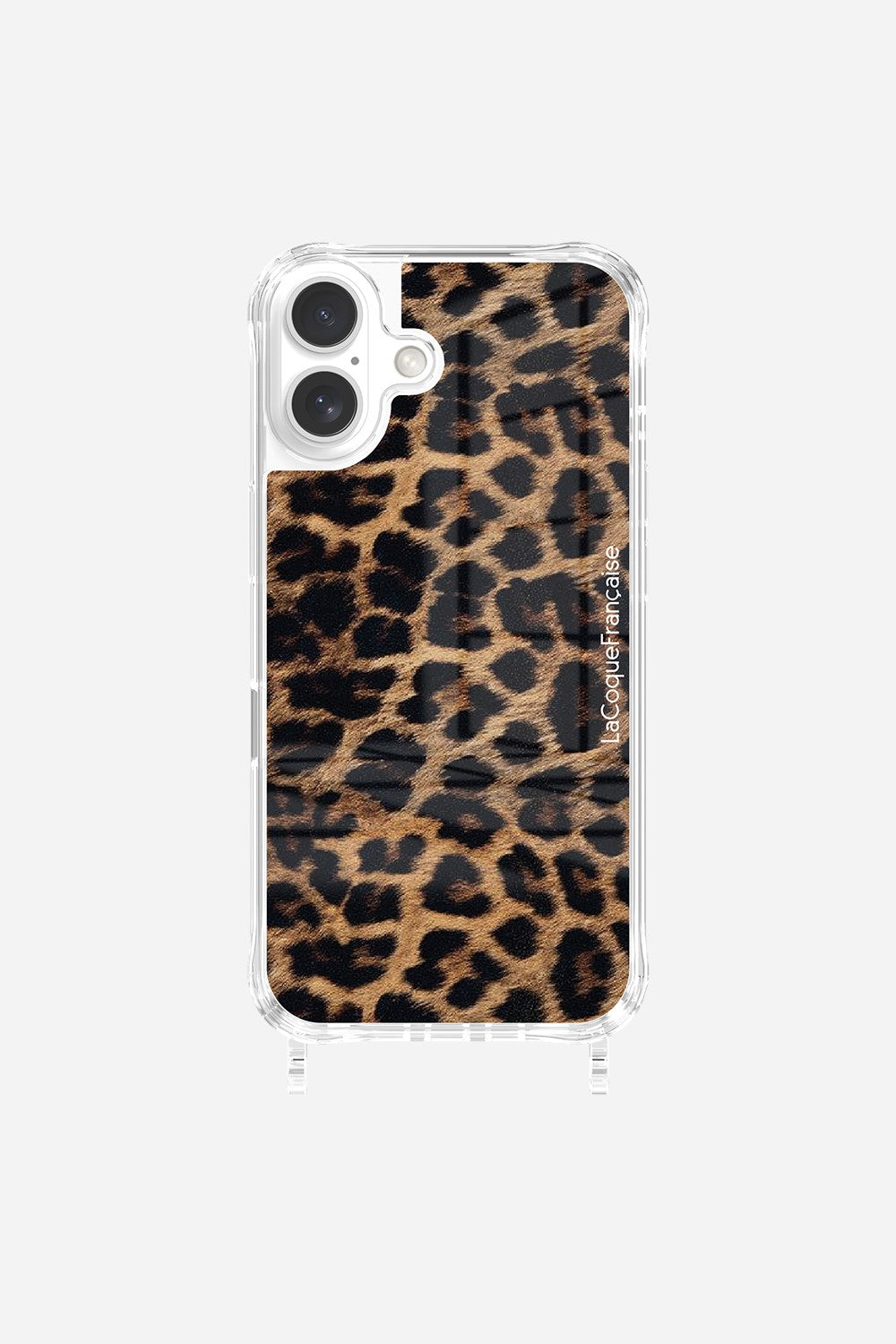 Coque Anneaux Imprimee Leopard Noir Et Brun - 35
