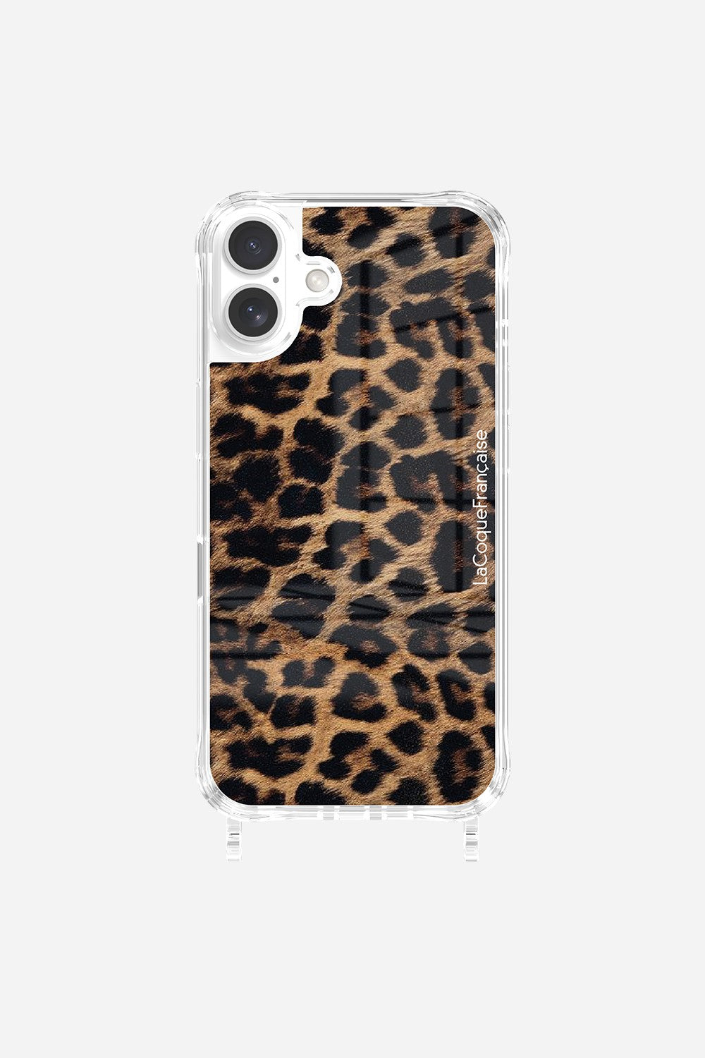 Coque Anneaux Imprimee Leopard Noir Et Brun - 36