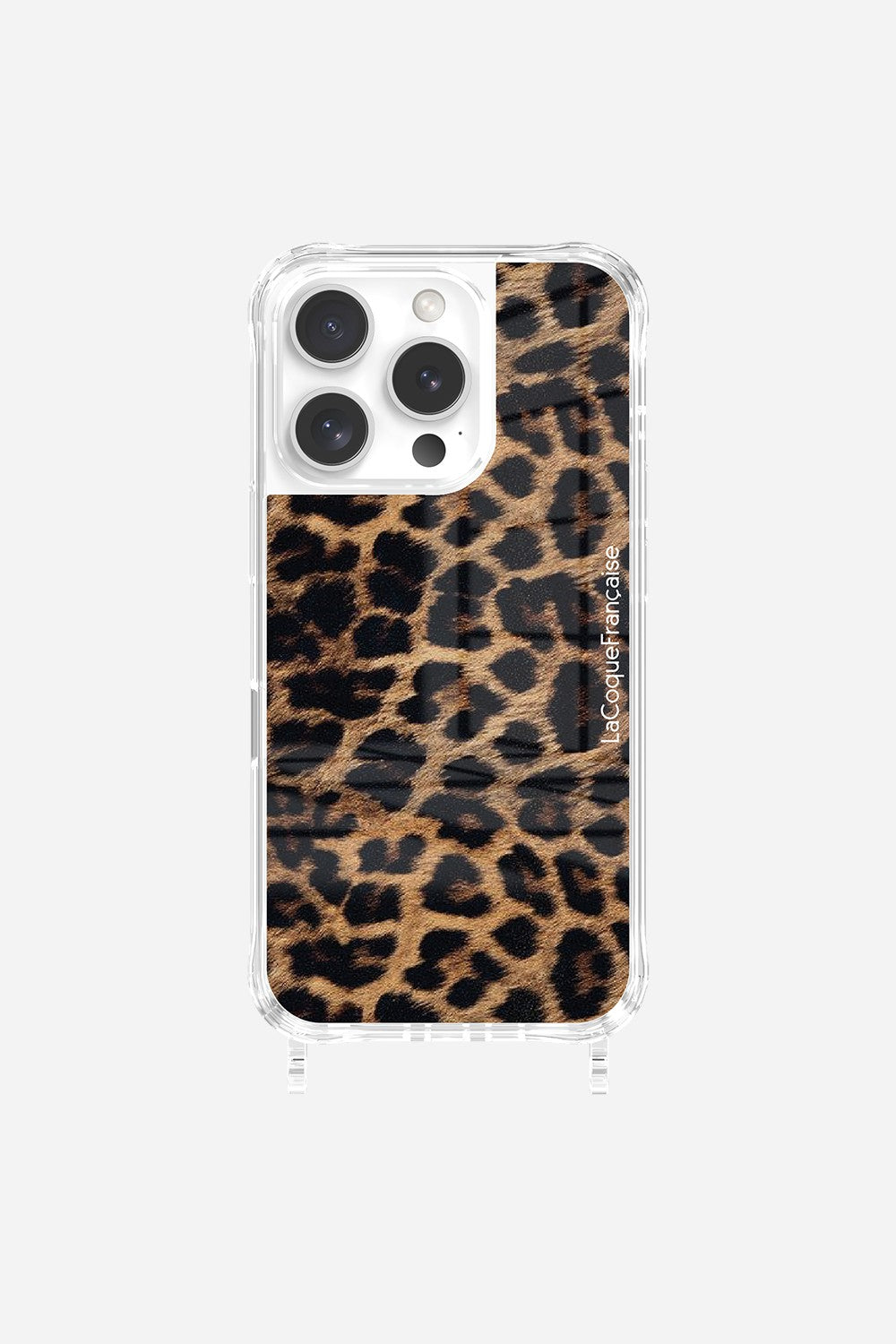 Coque Anneaux Imprimee Leopard Noir Et Brun - 33