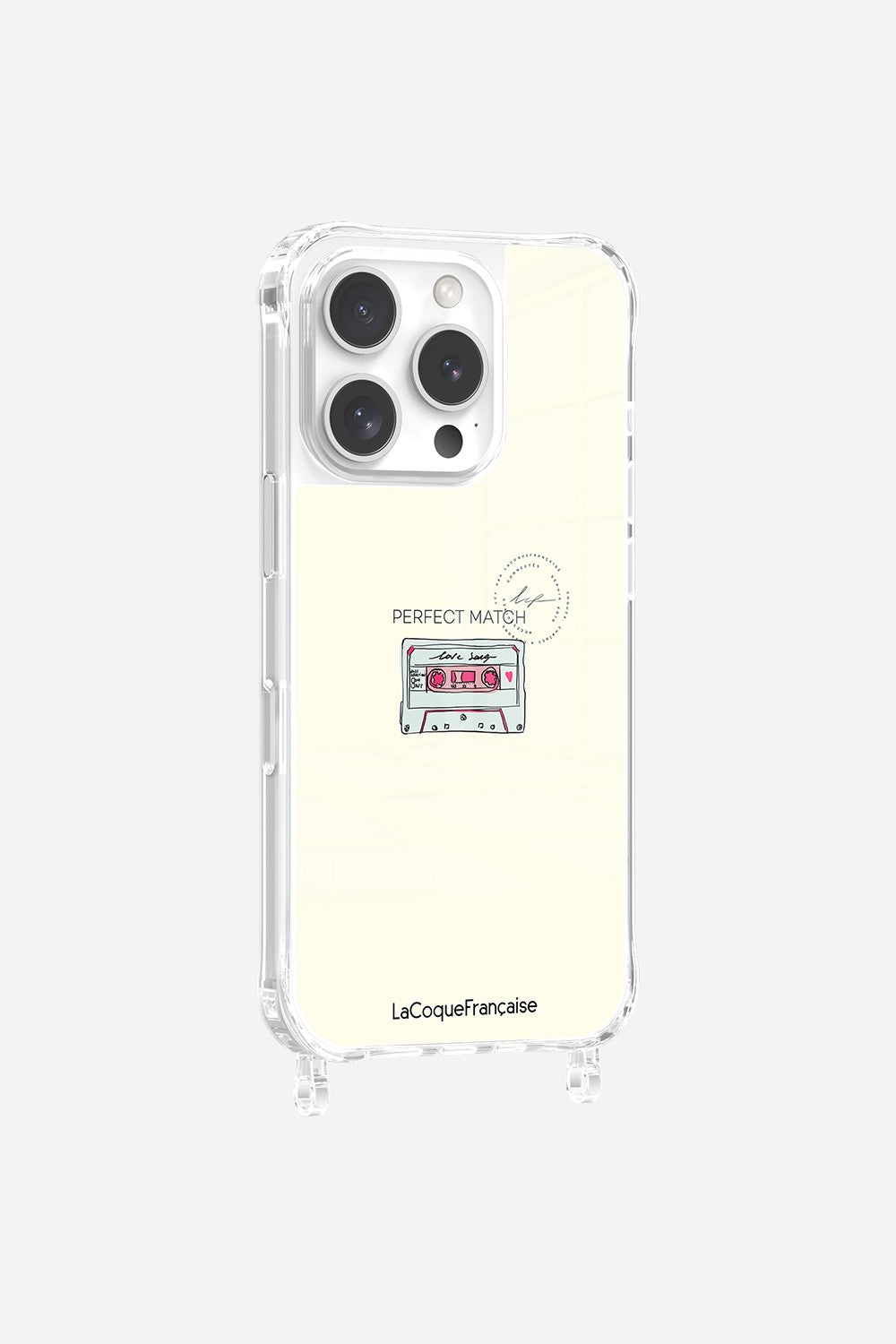 la coque française Coque Anneaux Imprimee Cassette iPhone 16 Pro
