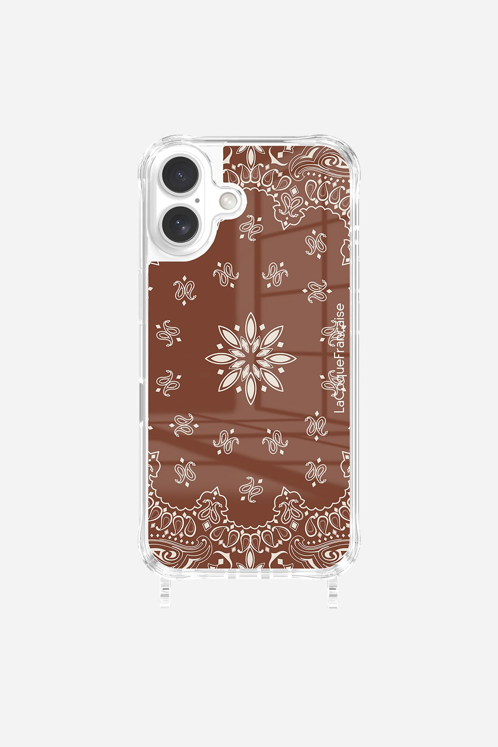 Coque Anneaux Imprimee Bandana Brun