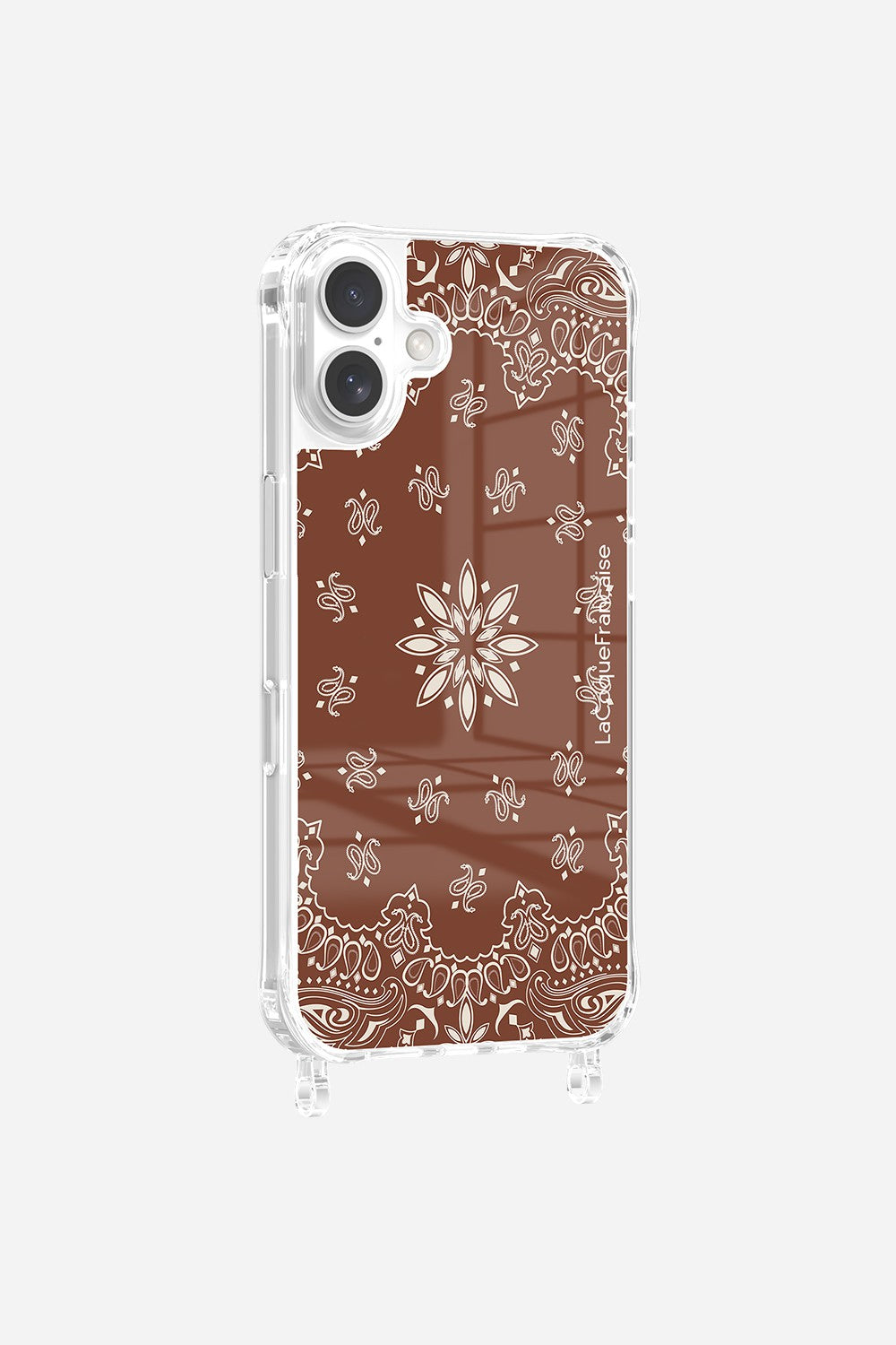 Coque Anneaux Imprimee Bandana Brun