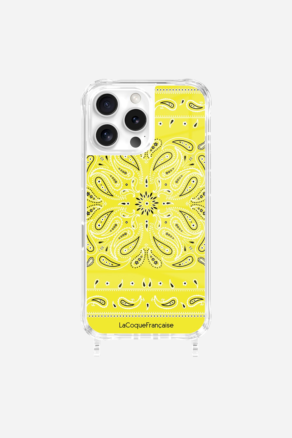 Coque Anneaux Imprimee Bandana Jaune Fluo - 29