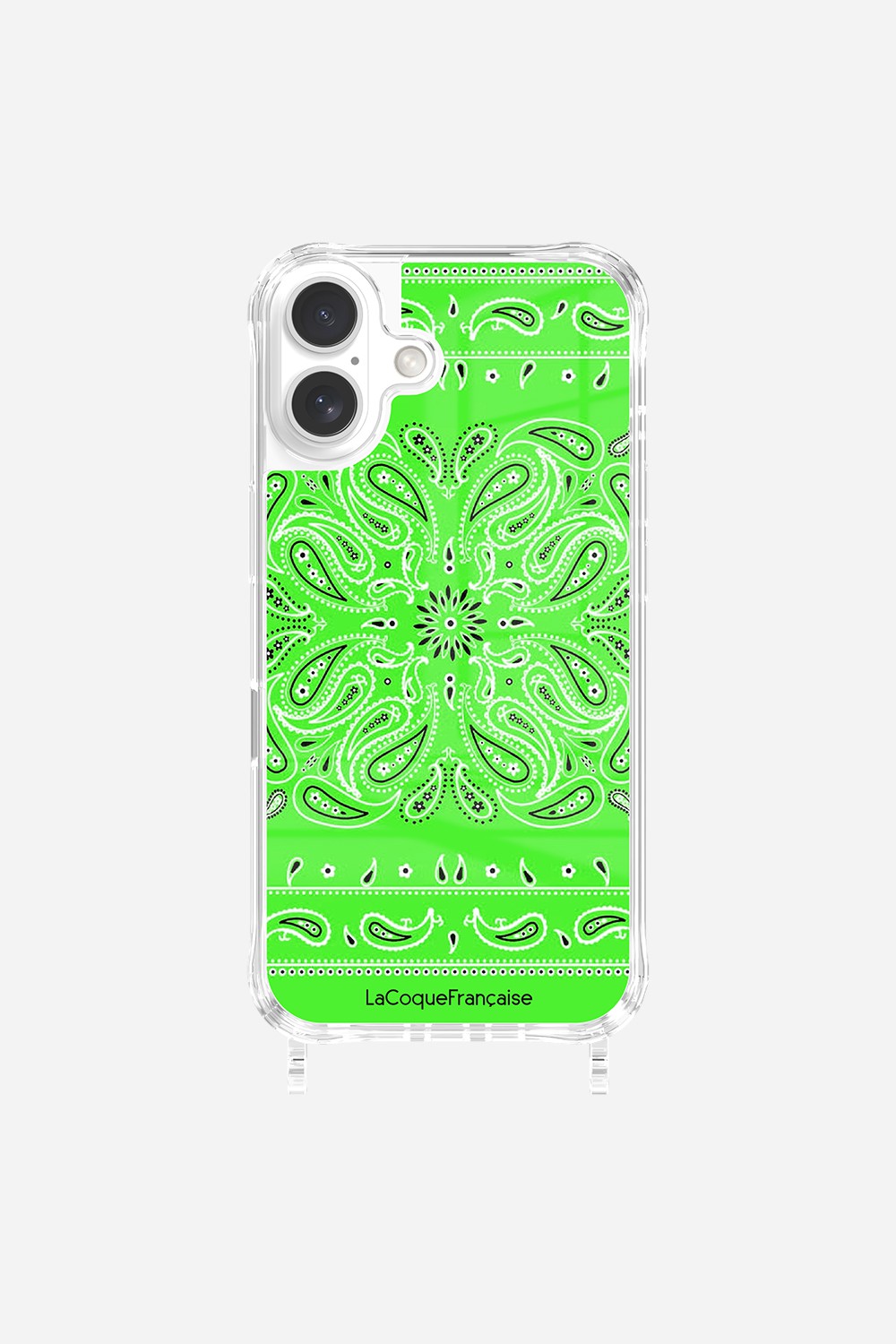 Coque Anneaux Imprimee Bandana Vert Fluo - 30