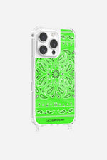 Printed Bandana Rings Case Neon Green