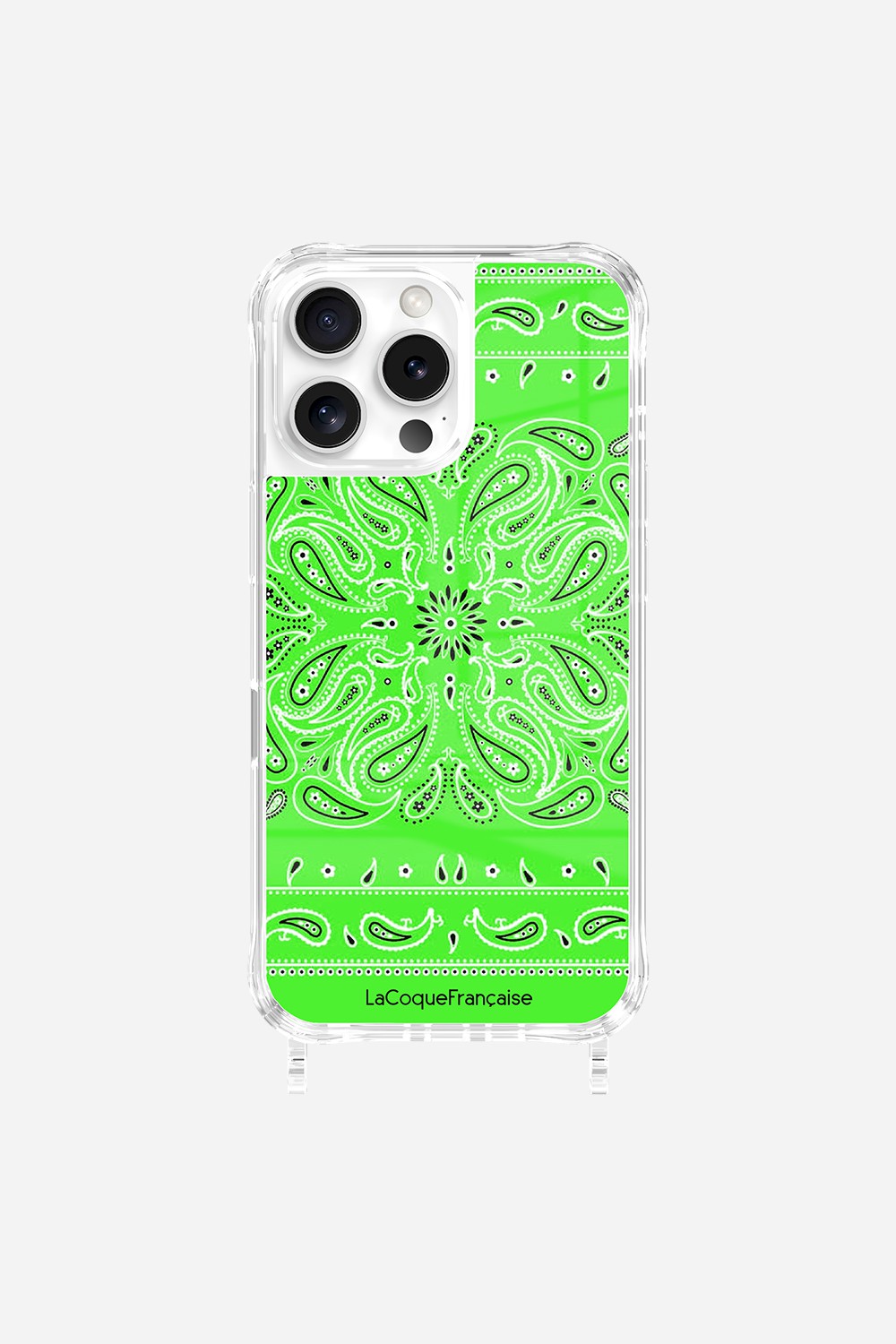 Coque Anneaux Imprimee Bandana Vert Fluo - 29