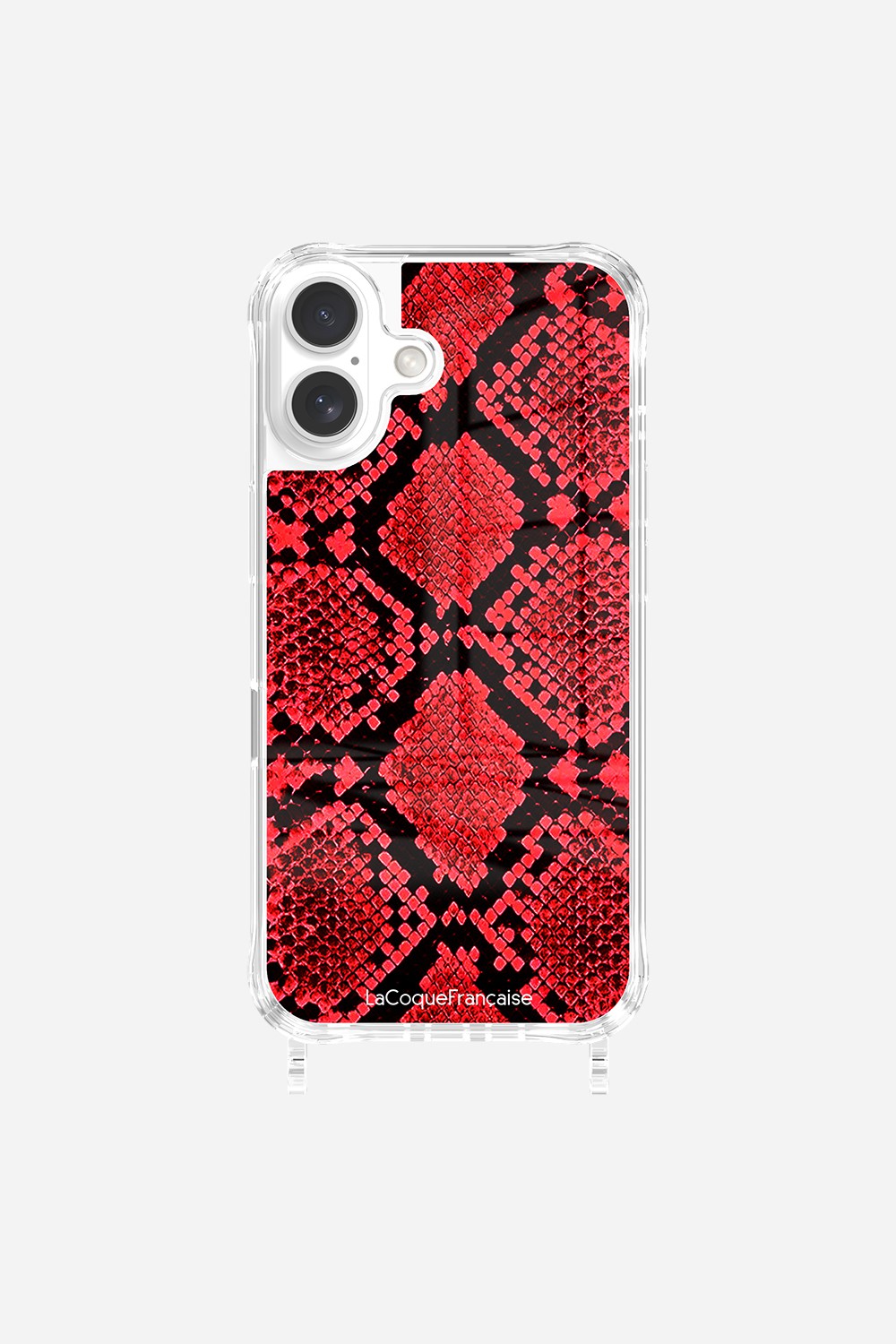 Coque Anneaux Imprimee Python Rouge
