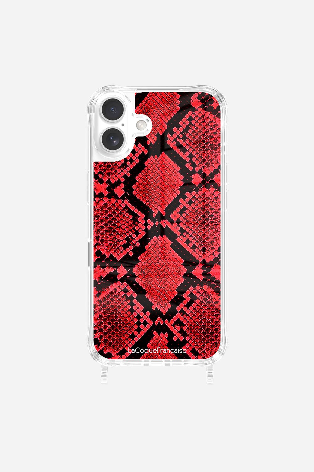 Coque Anneaux Imprimee Python Rouge