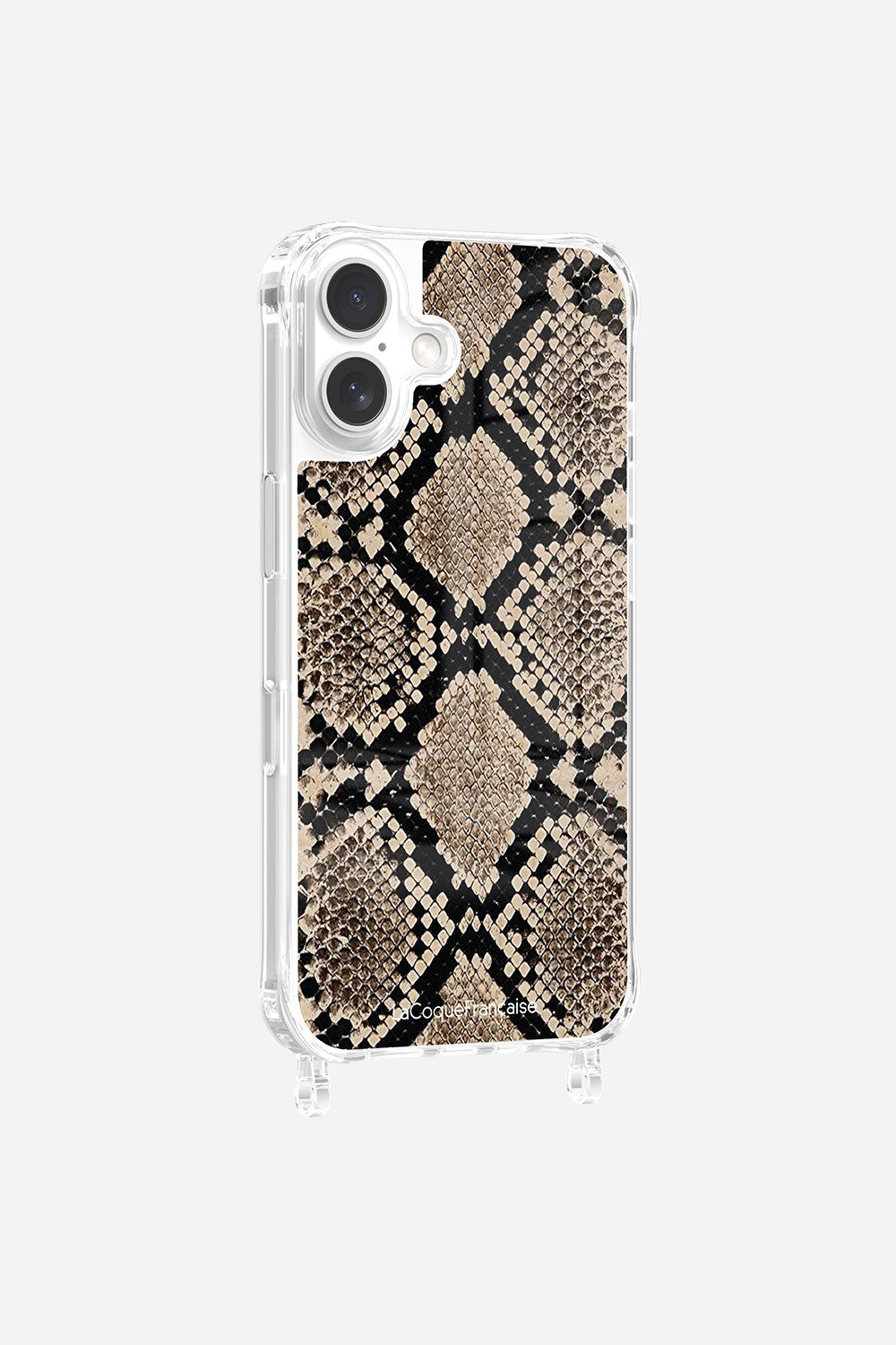 Coque Anneaux Imprimee Python Beige