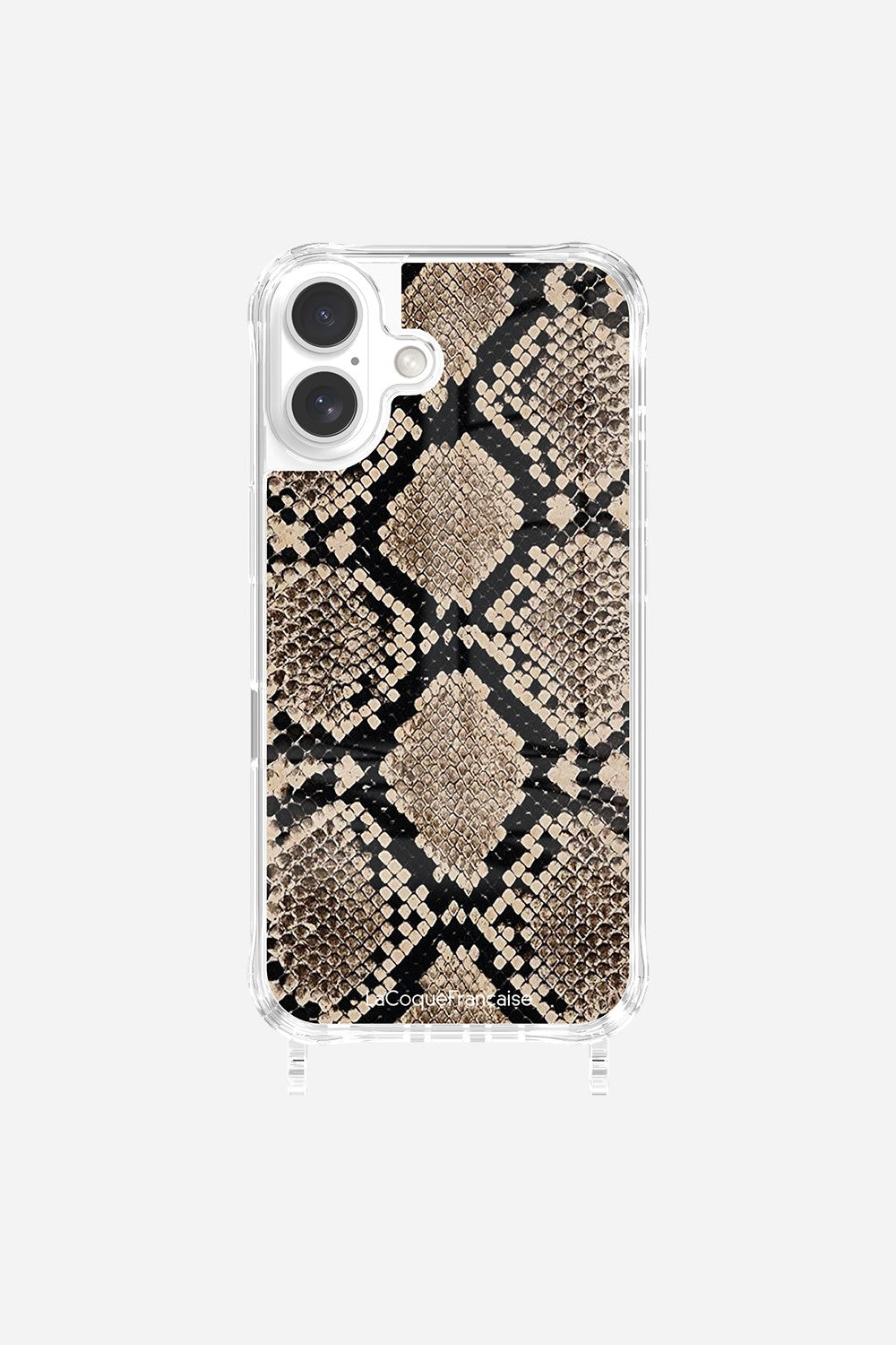 Coque Anneaux Imprimee Python Beige