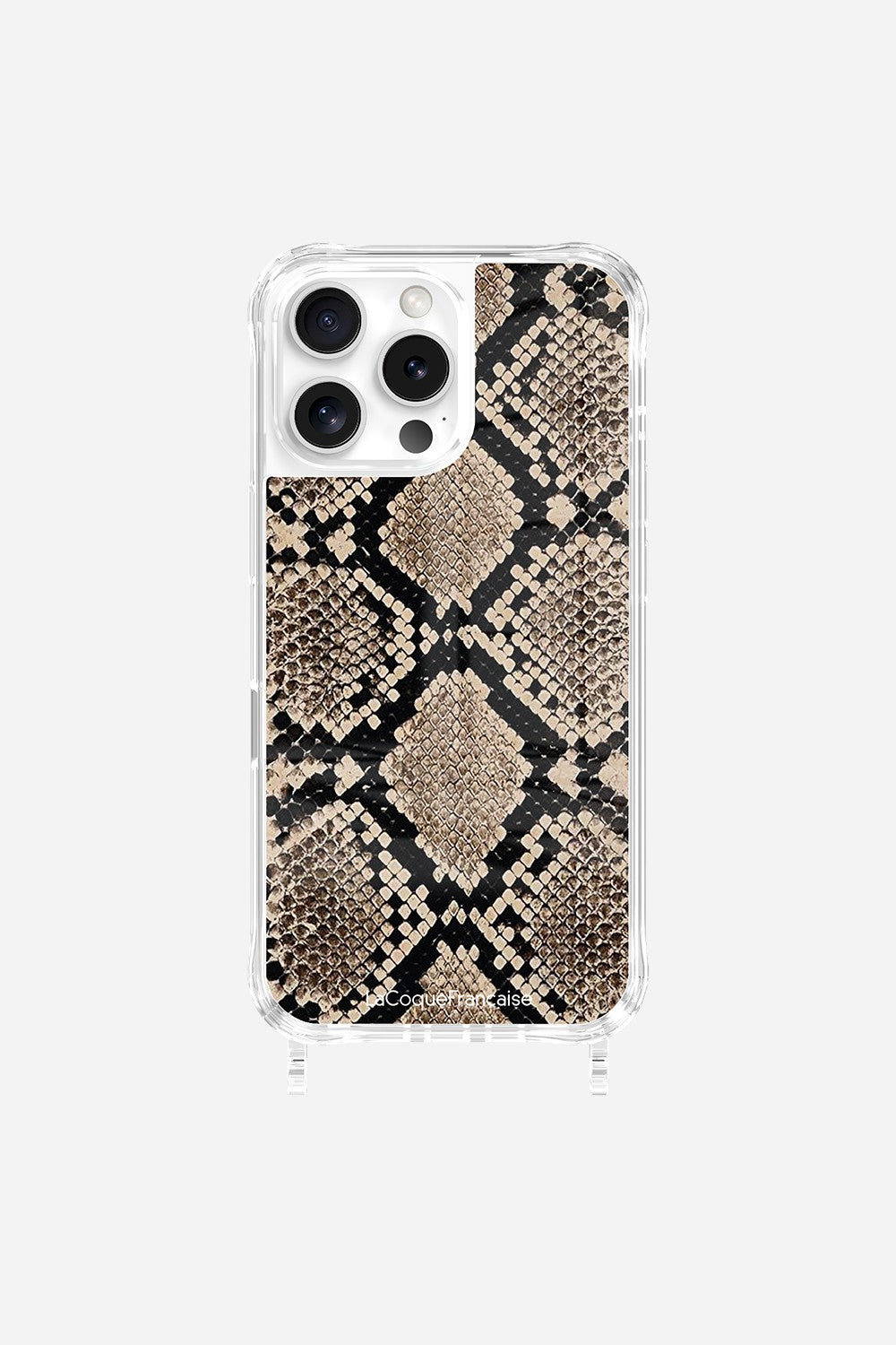 Coque Anneaux Imprimee Python Beige