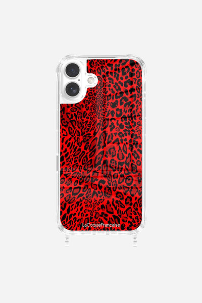 Red Leopard Print Ring Case