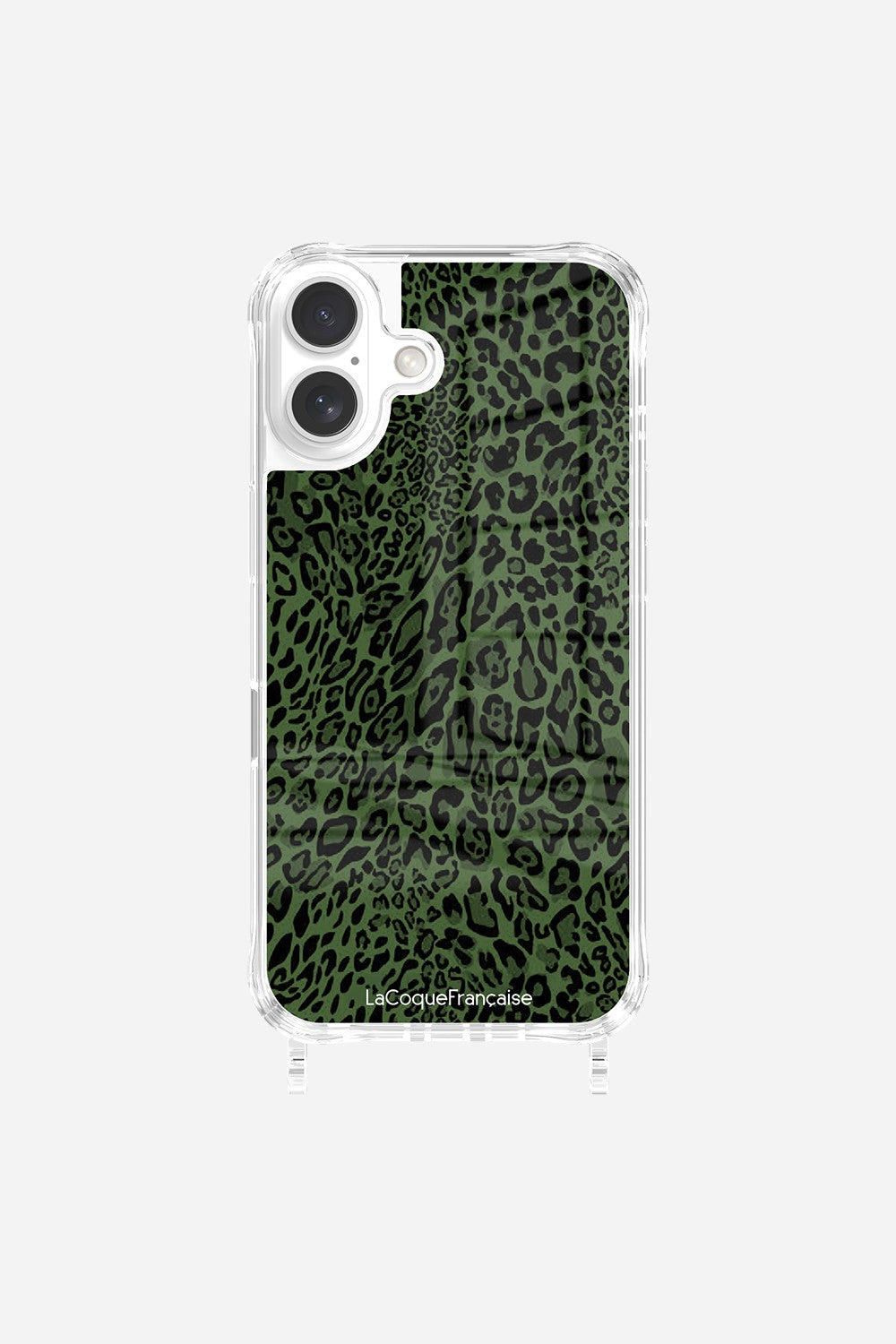 Coque Anneaux Imprimee Leopard Vert - 52