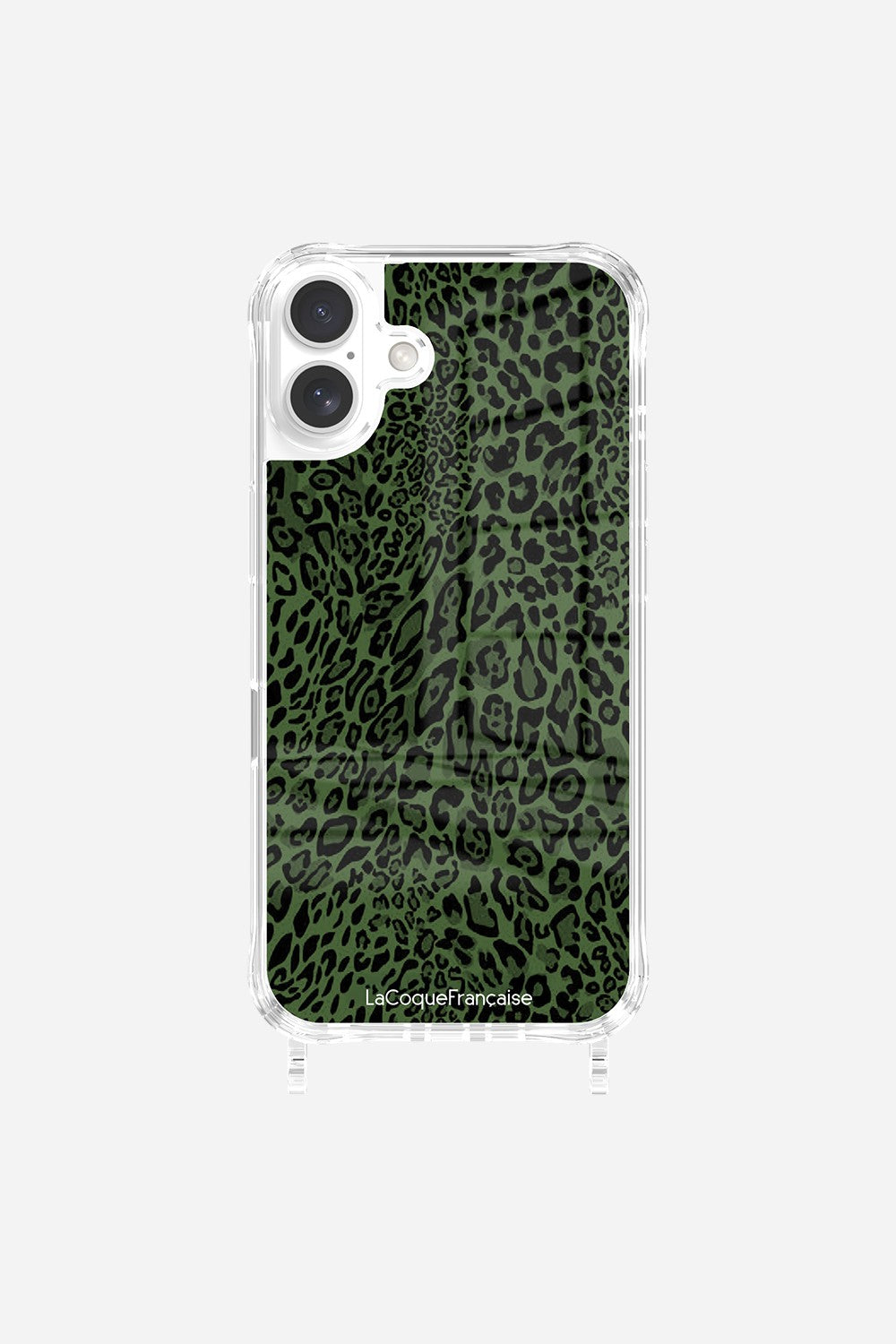 Coque Anneaux Imprimee Leopard Vert