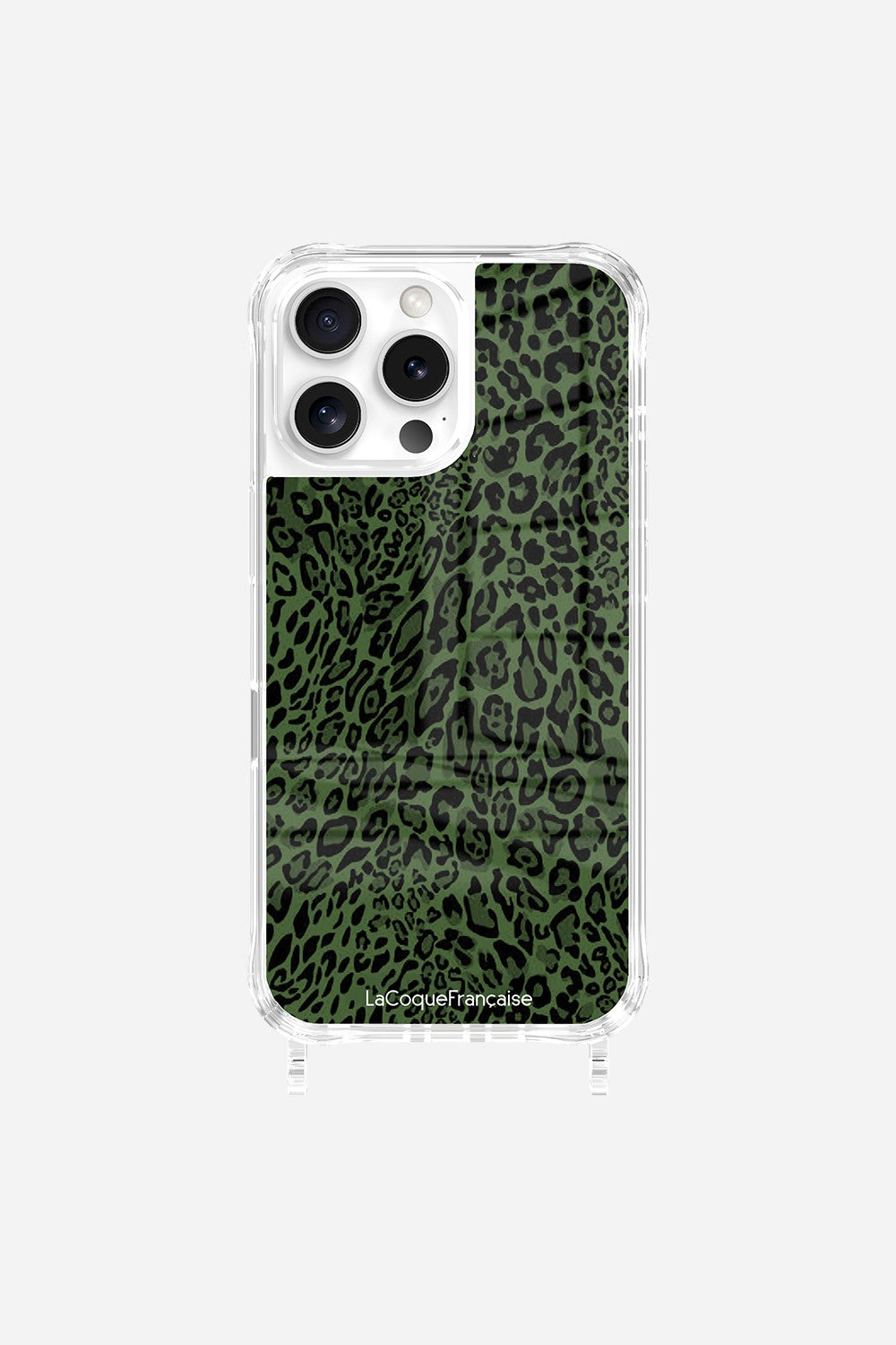 Coque Anneaux Imprimee Leopard Vert - 50