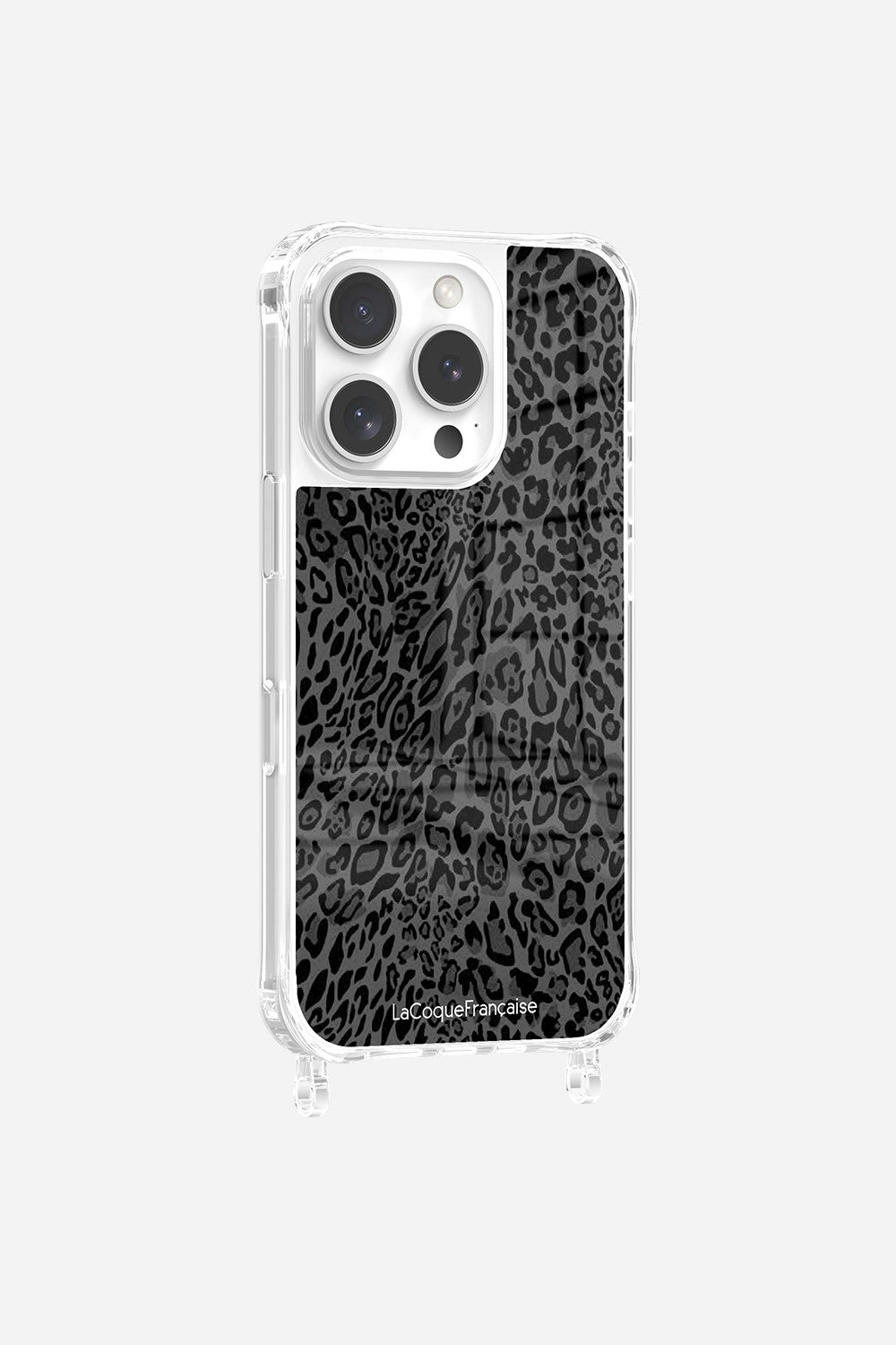 Coque Anneaux Imprimee Leopard Gris - 32