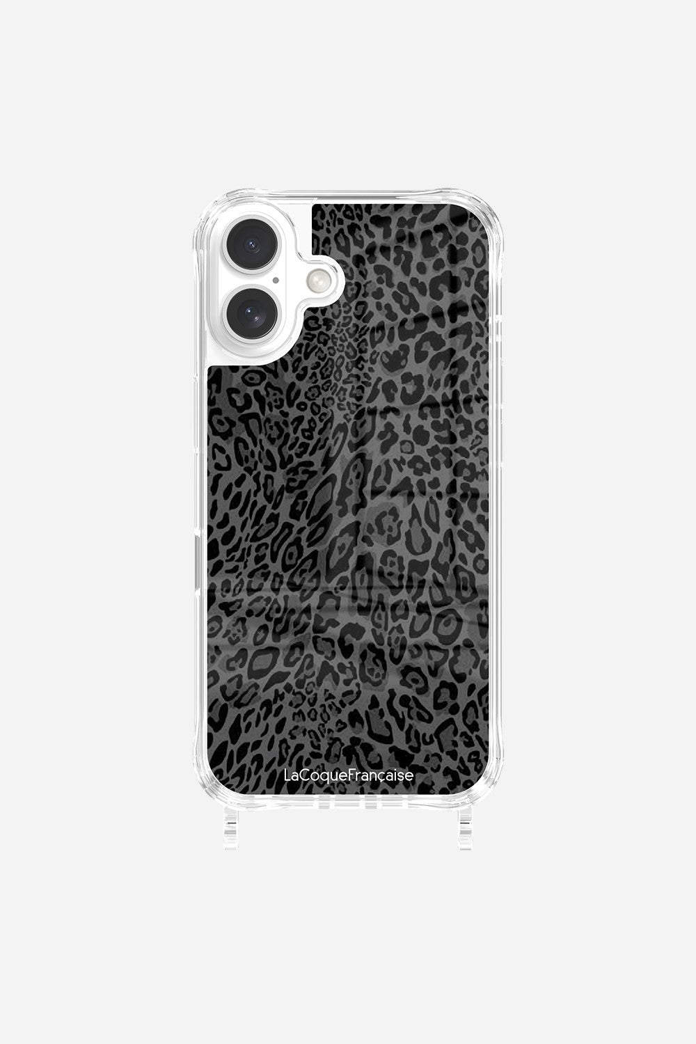 Coque Anneaux Imprimee Leopard Gris - 33