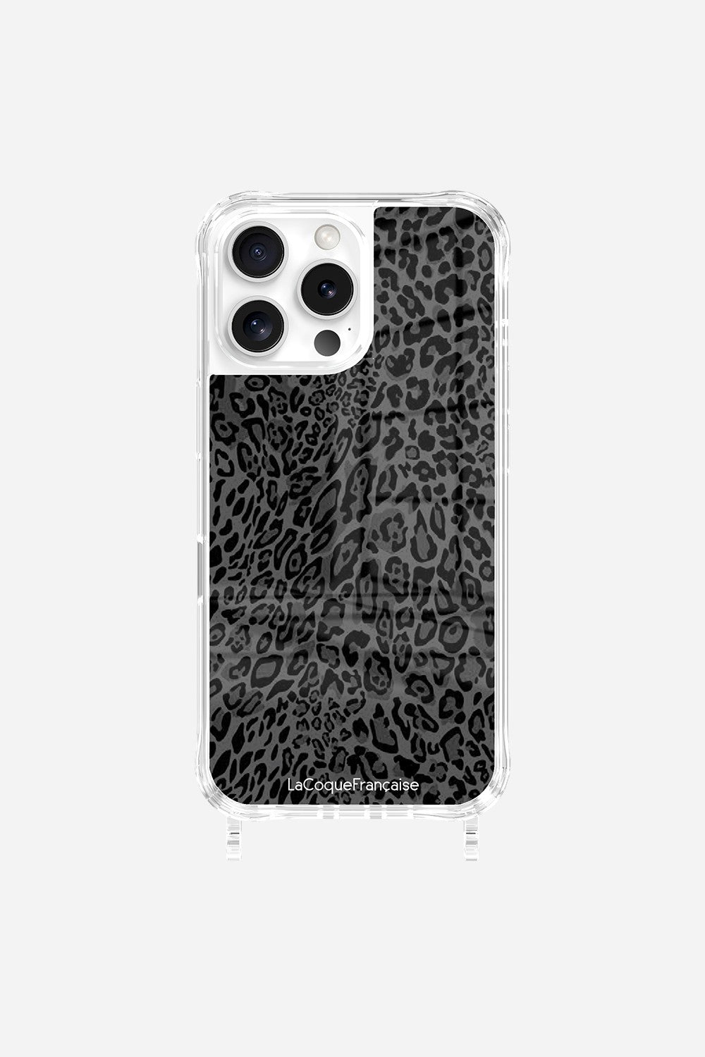 Coque Anneaux Imprimee Leopard Gris - 31