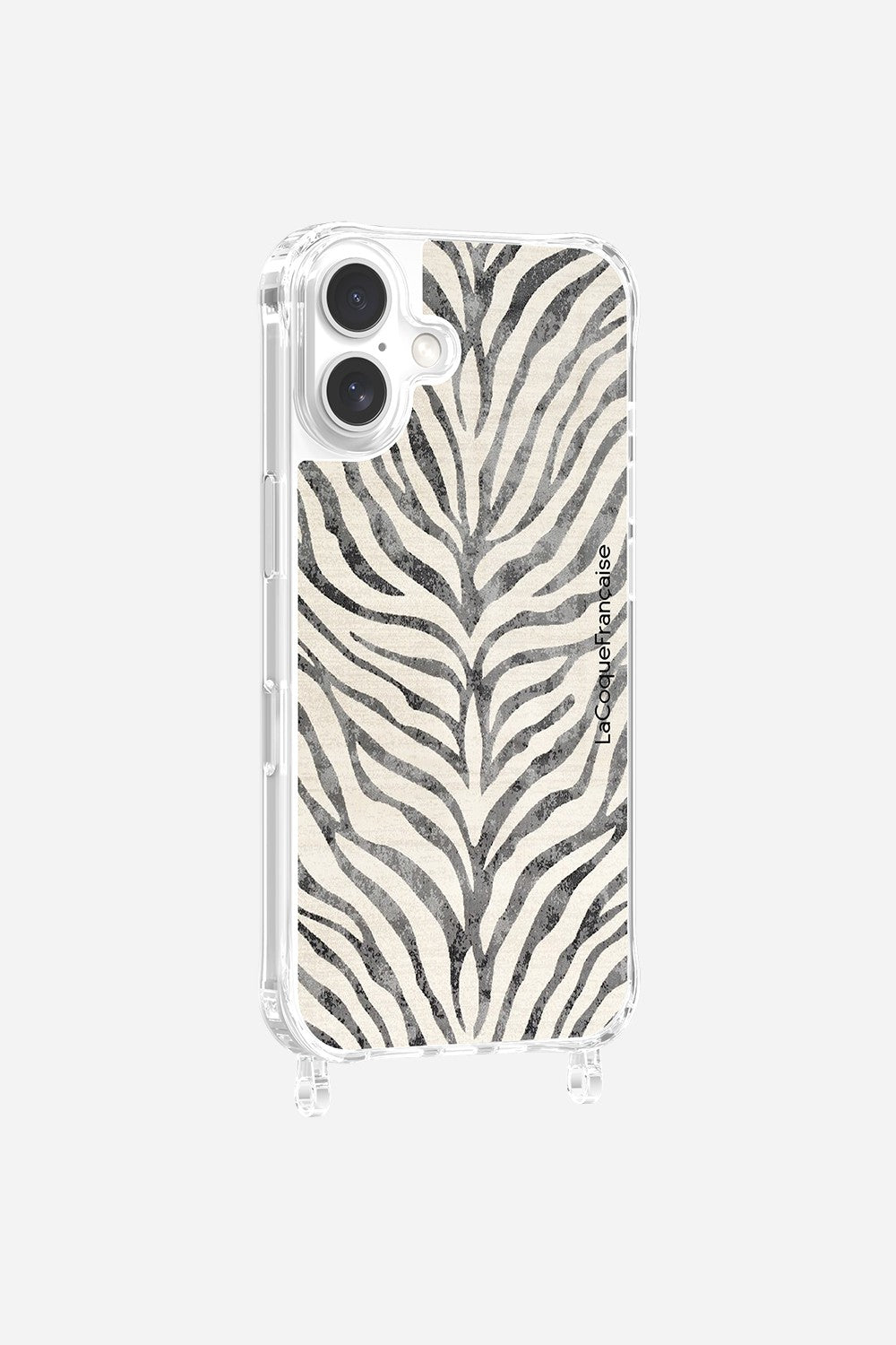 Coque Anneaux Imprimee Zebre Noir