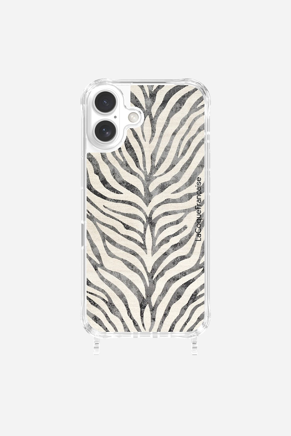 Coque Anneaux Imprimee Zebre Noir