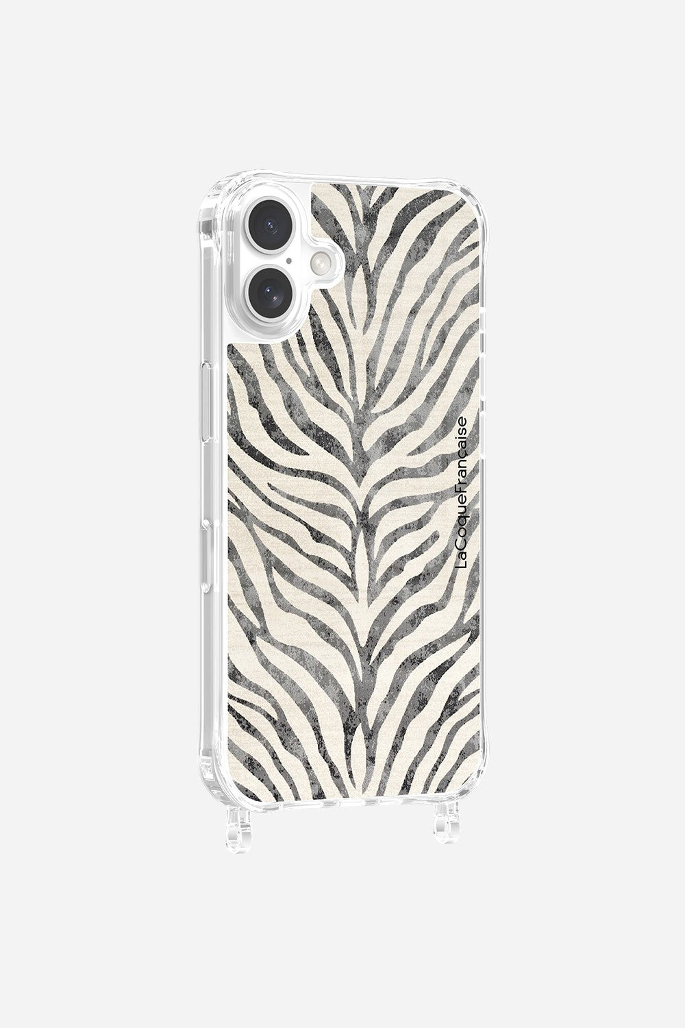 Coque Anneaux Imprimee Zebre Noir