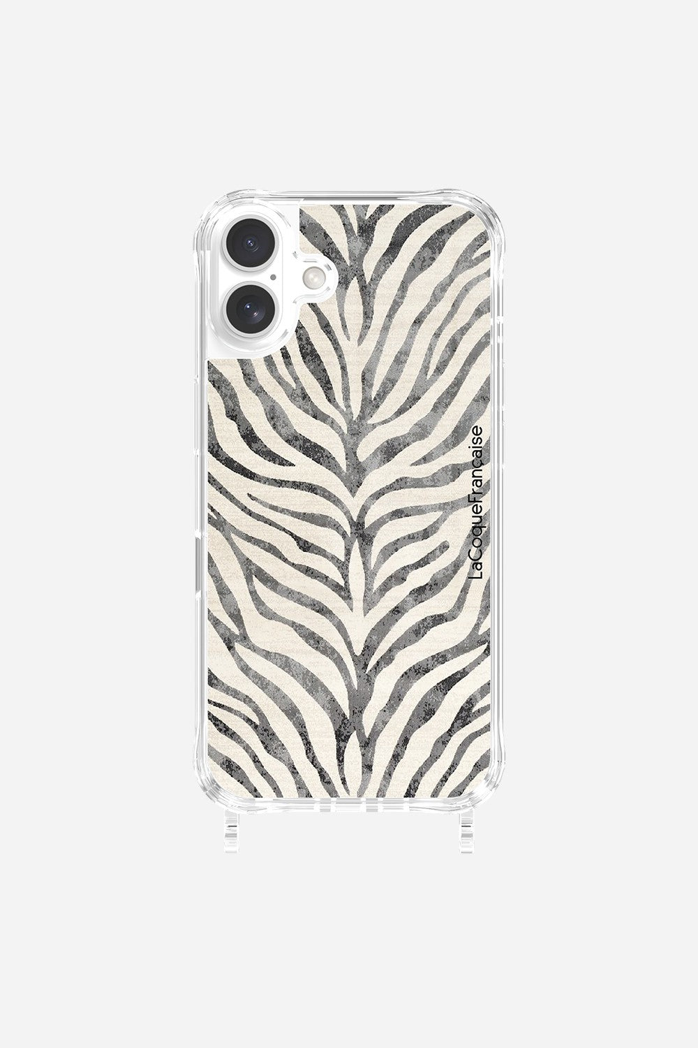 Coque Anneaux Imprimee Zebre Noir