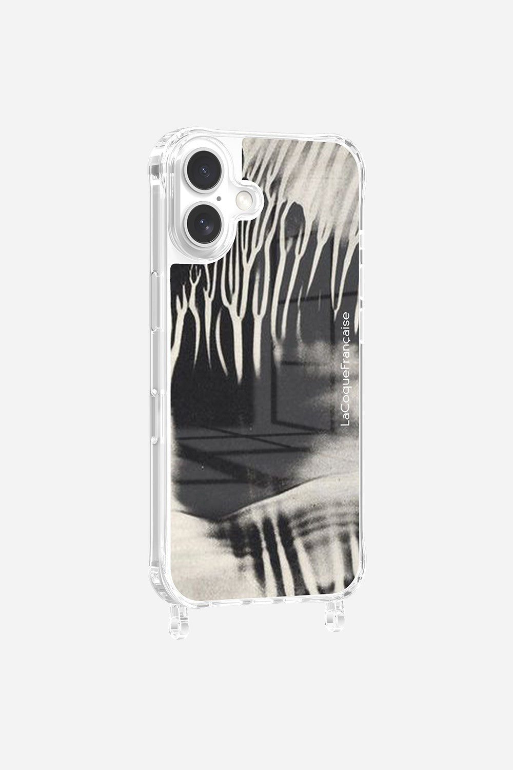 Black Abstract Printed Rings Case