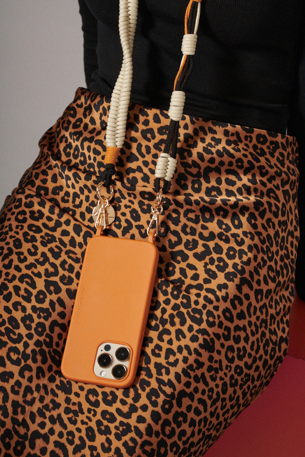 Chaine Longue Roxanne Kaki 120 cm