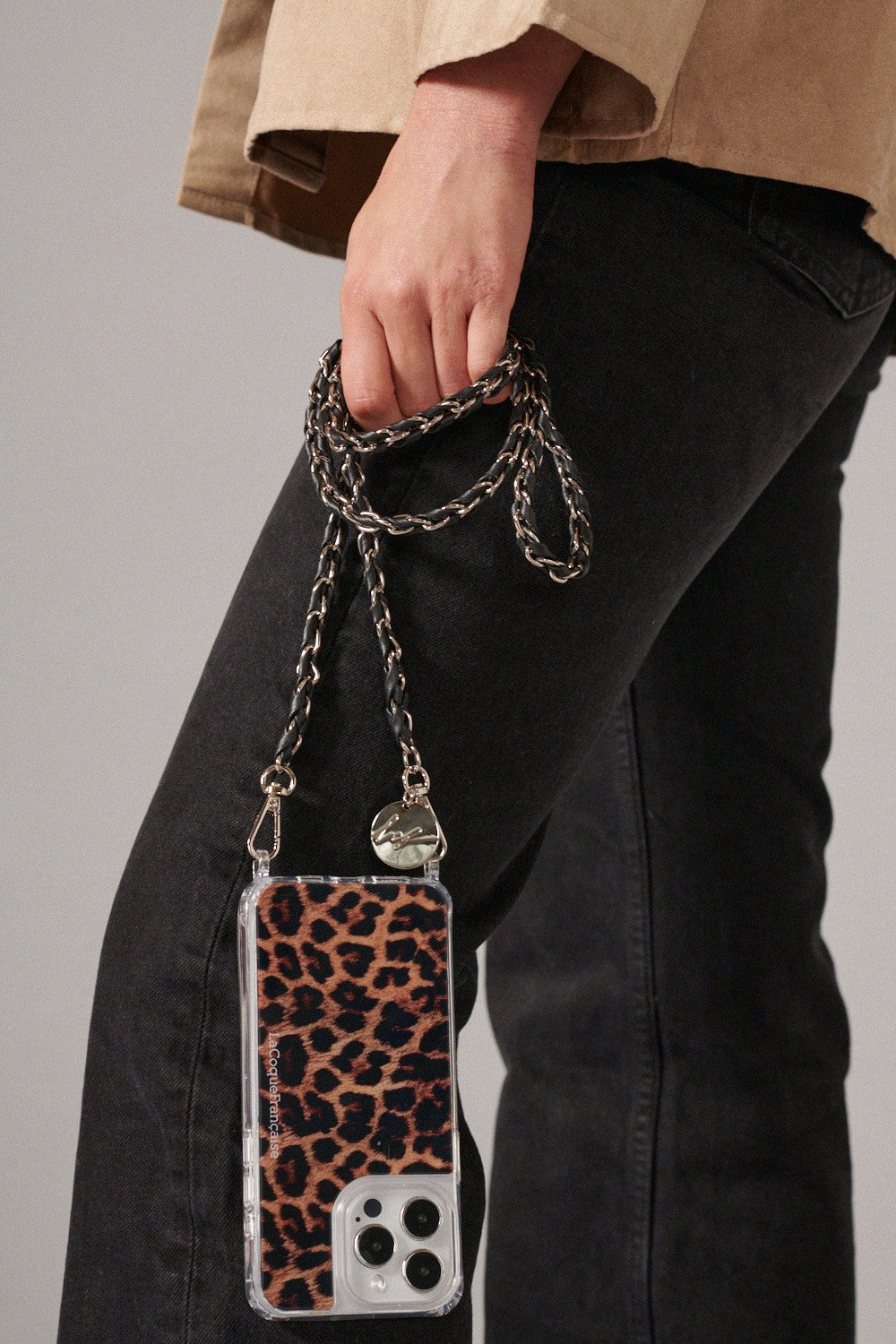 Chaine Longue Lou Noir 120 cm
