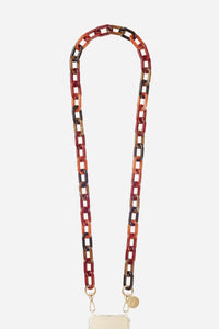 Chaine Longue Tina Bordeaux 120 cm