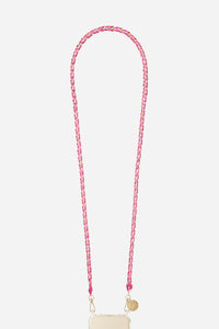 Chaine Longue Lou fuchsia 120 cm