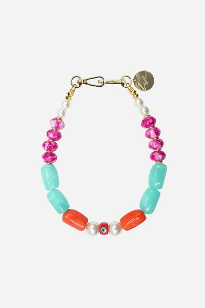 Bijoux Collier Angela Bleu 40 cm