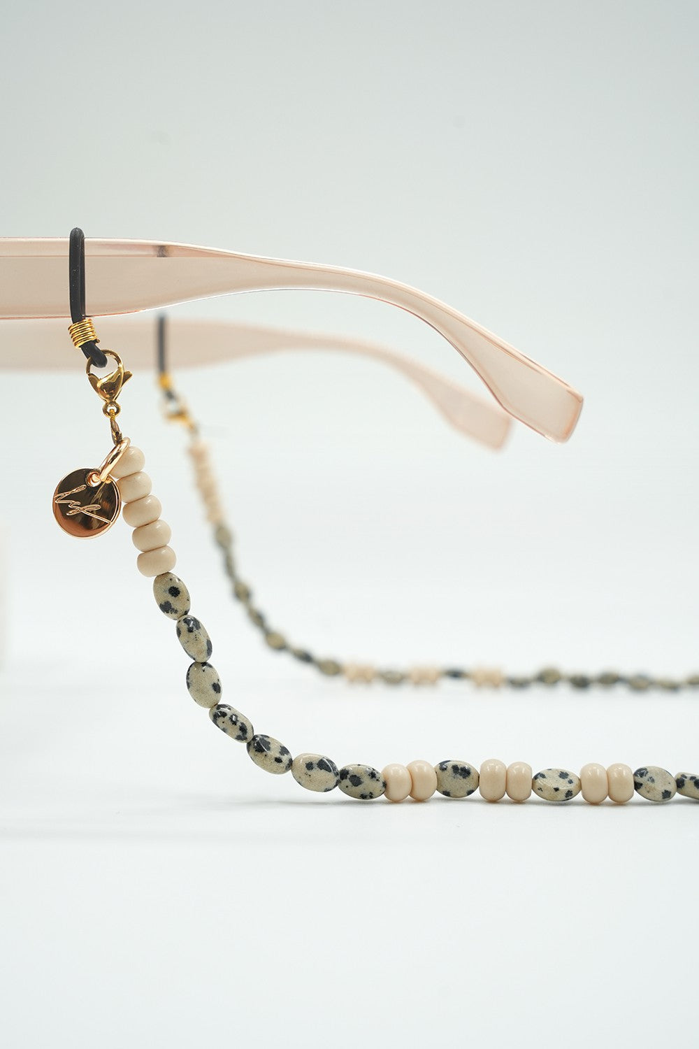 Elyo Beige Eyeglass Chain Jewelry 72 cm