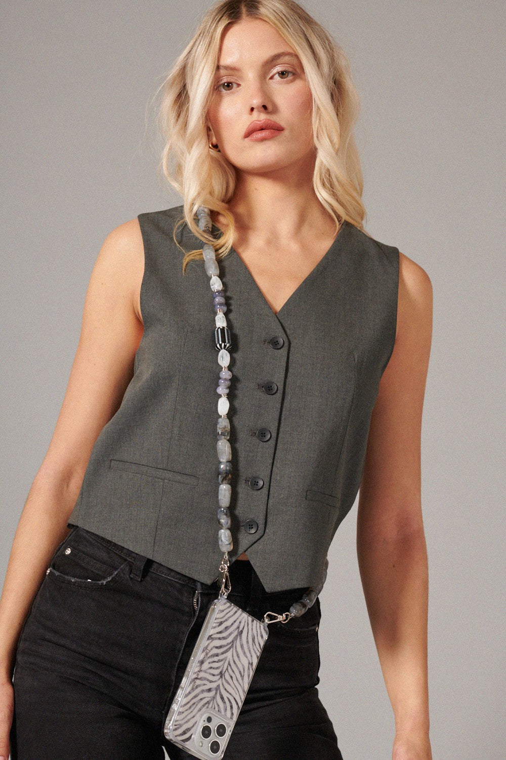 Divya Grey Long Chain 120 cm