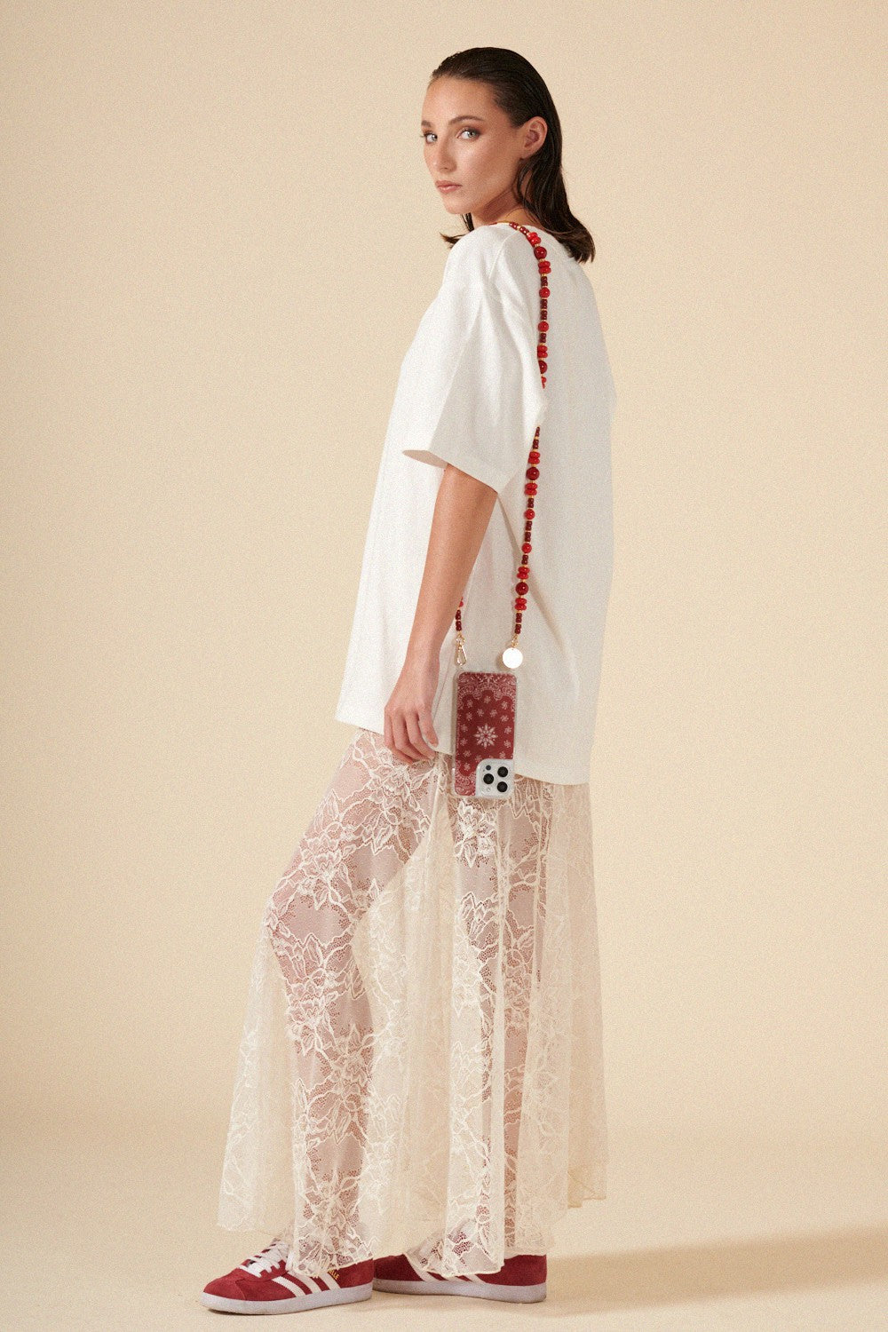 Noemi Red Long Chain 120 cm