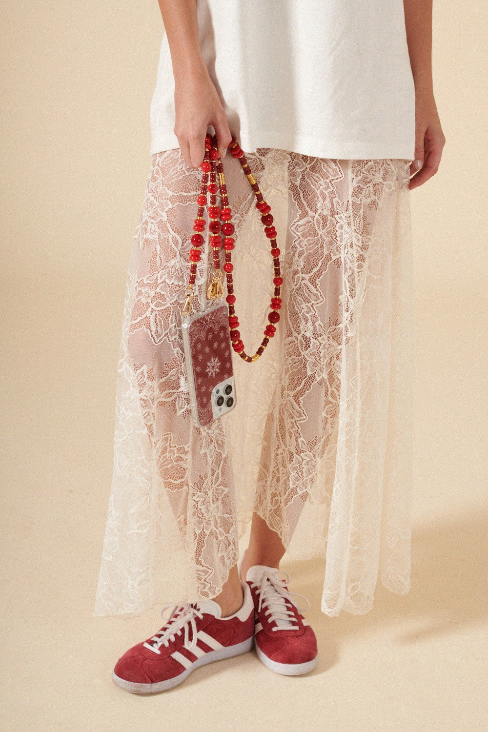 Noemi Red Long Chain 120 cm