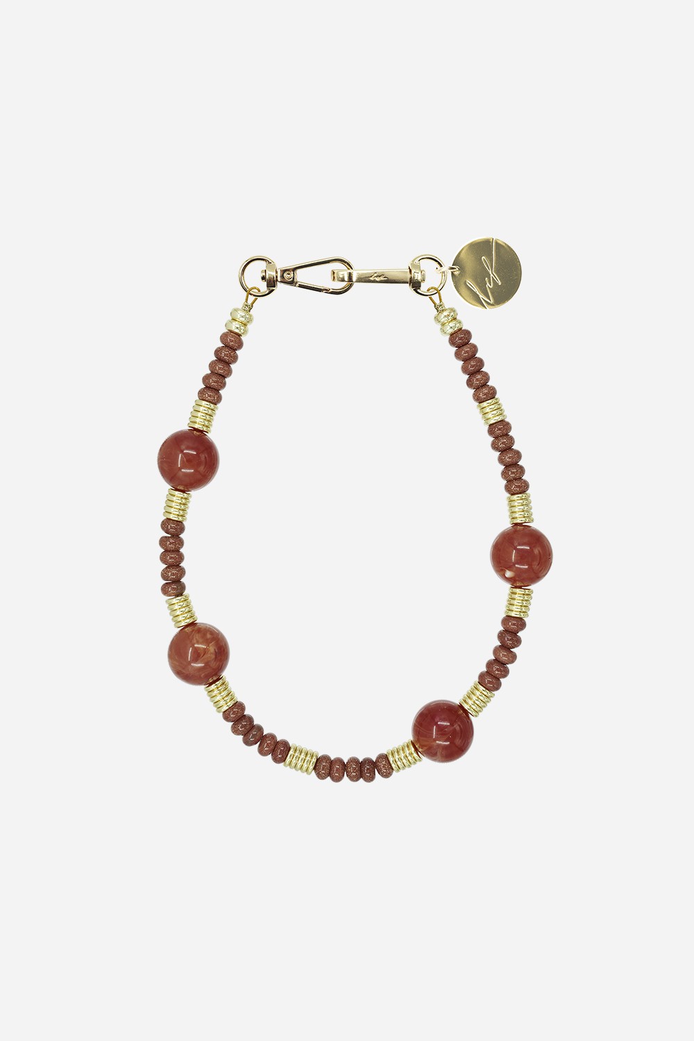 Bijoux Collier Kate Marron 40 cm