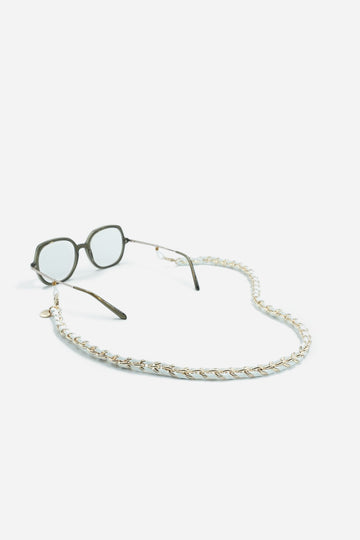 Bijoux Chaine De Lunettes Lou Blanc 72 cm